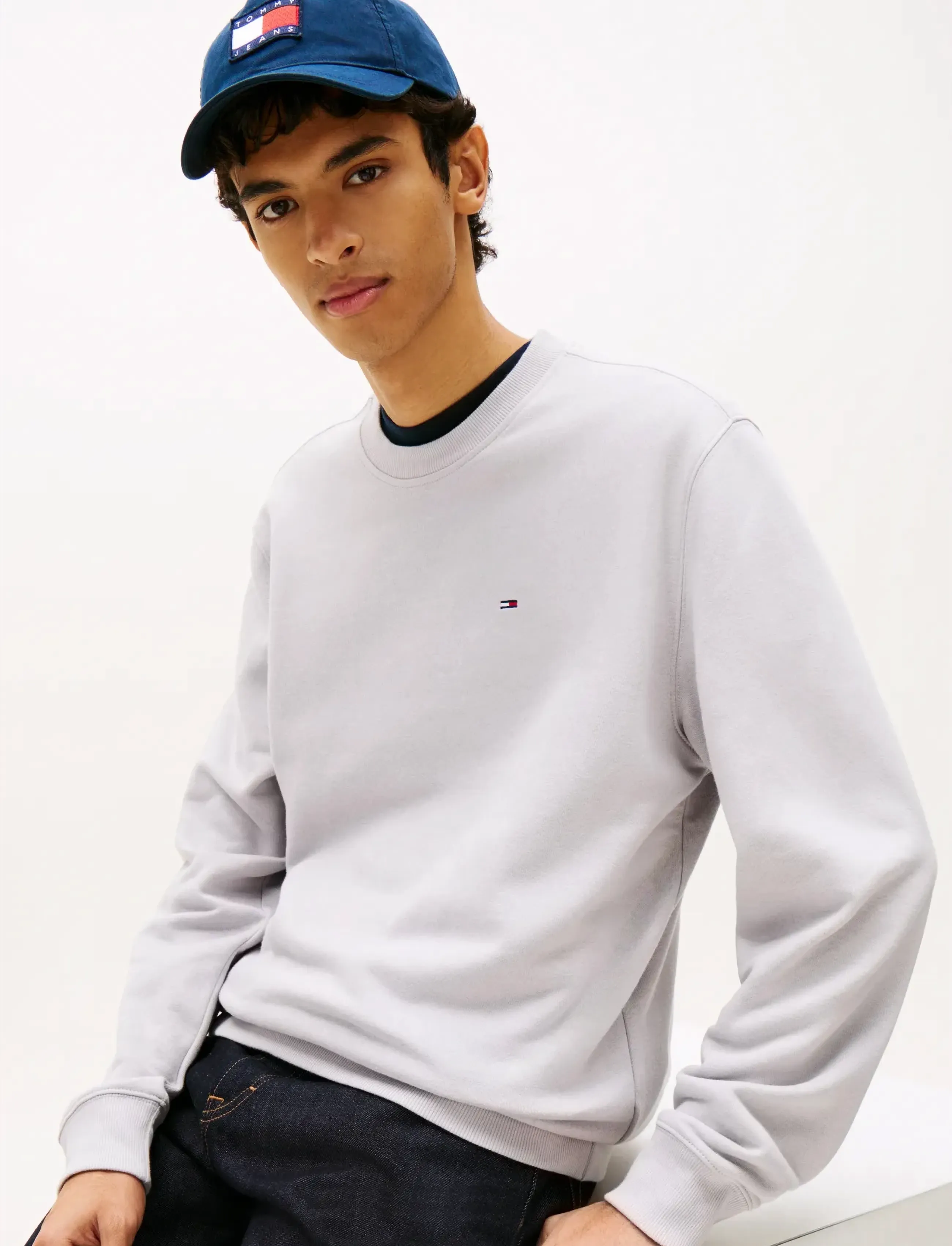 Tommy Jeans - TJM REG S FLAG CREW - feriefavoritter - helium - 4