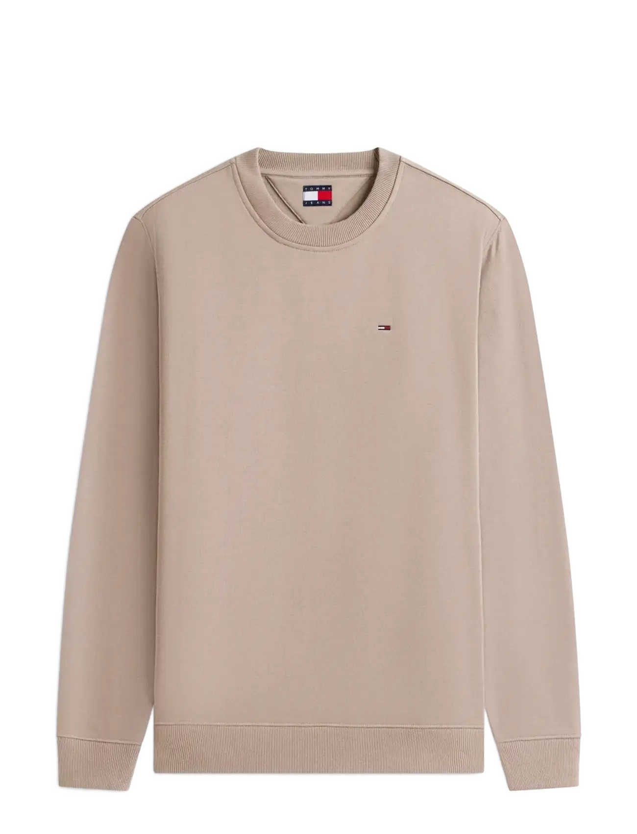 Tommy Jeans TJM REG S FLAG FLEECE CREW - Sweatshirts & hættetrøjer - IVY MINK / beige