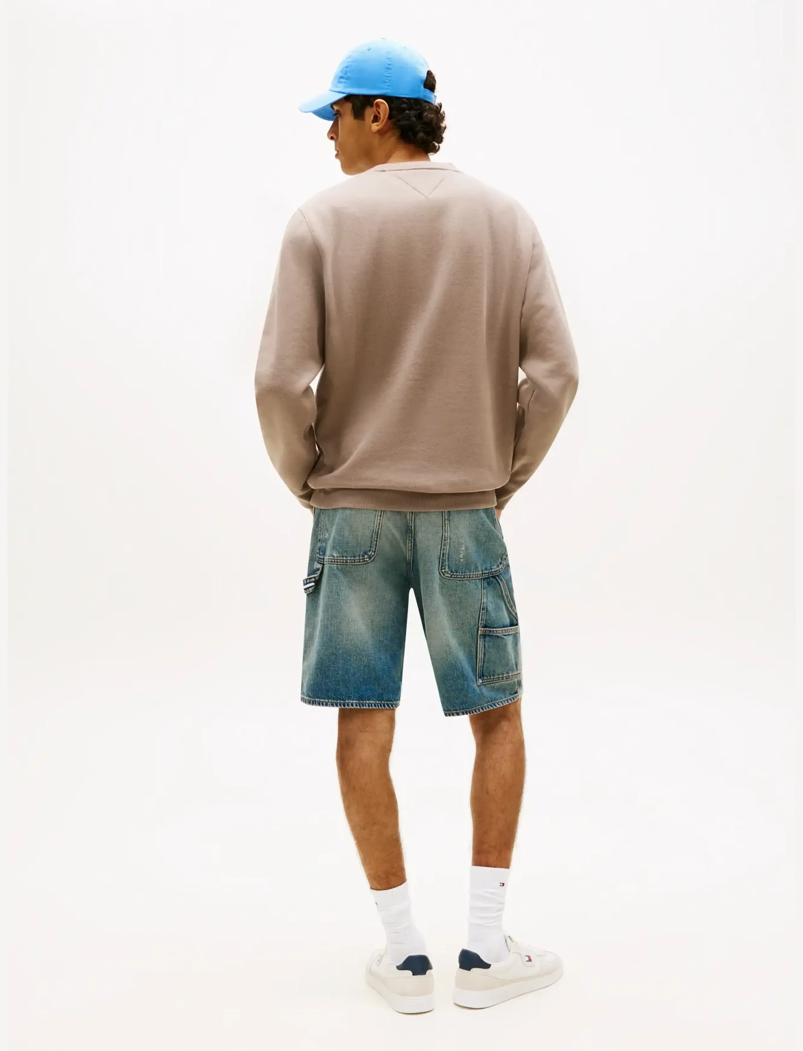 Tommy Jeans - TJM REG S FLAG CREW EXT - feriefavoritter - ivy mink - 2