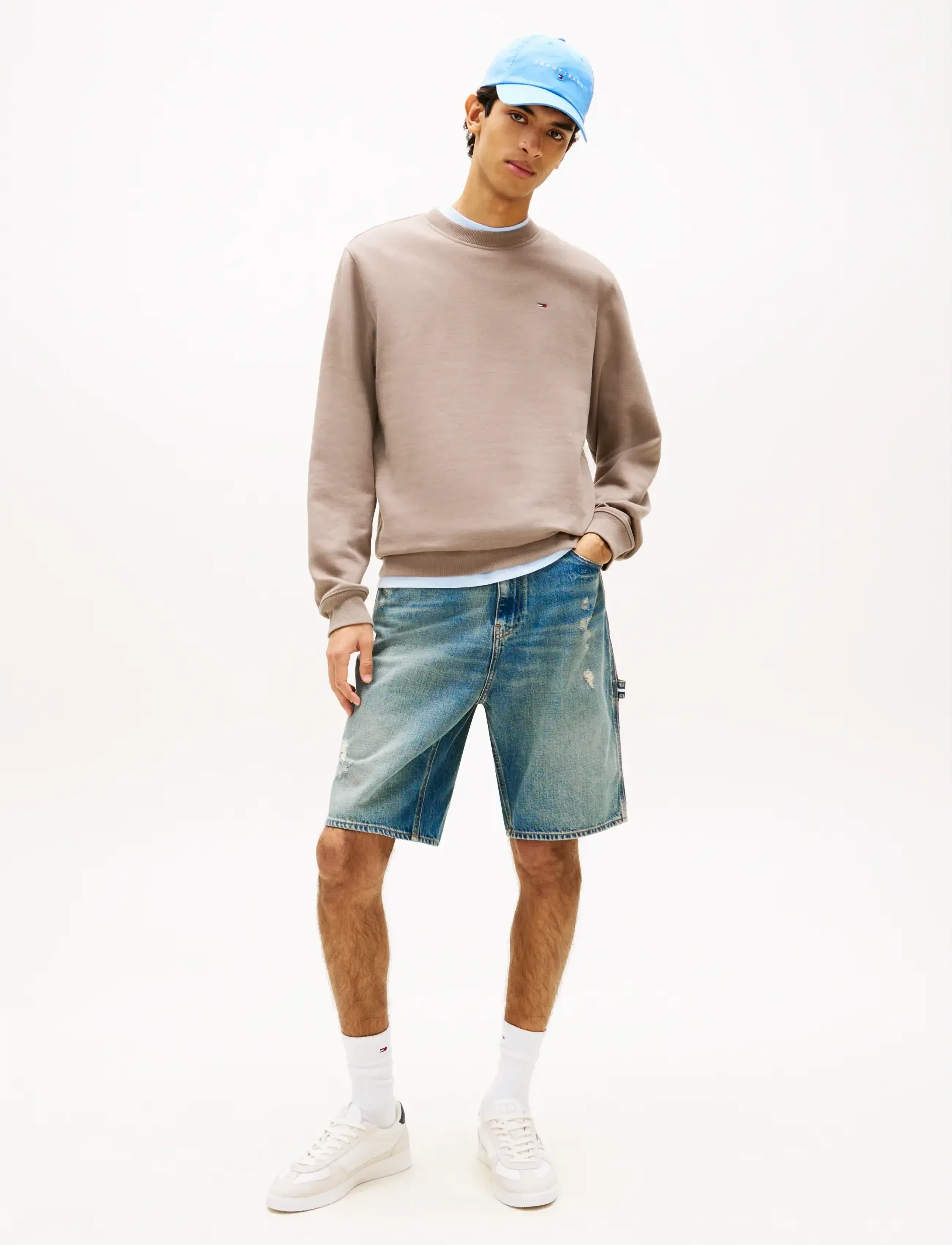 Tommy Jeans - TJM REG S FLAG CREW EXT - feriefavoritter - ivy mink - 3
