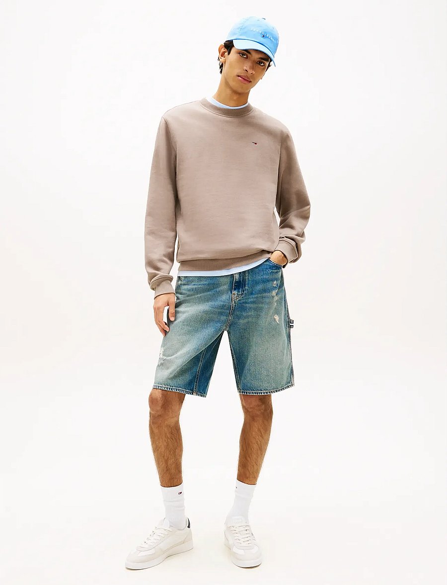 Tommy Jeans - TJM REG S FLAG CREW EXT - feriefavoritter - ivy mink - 3