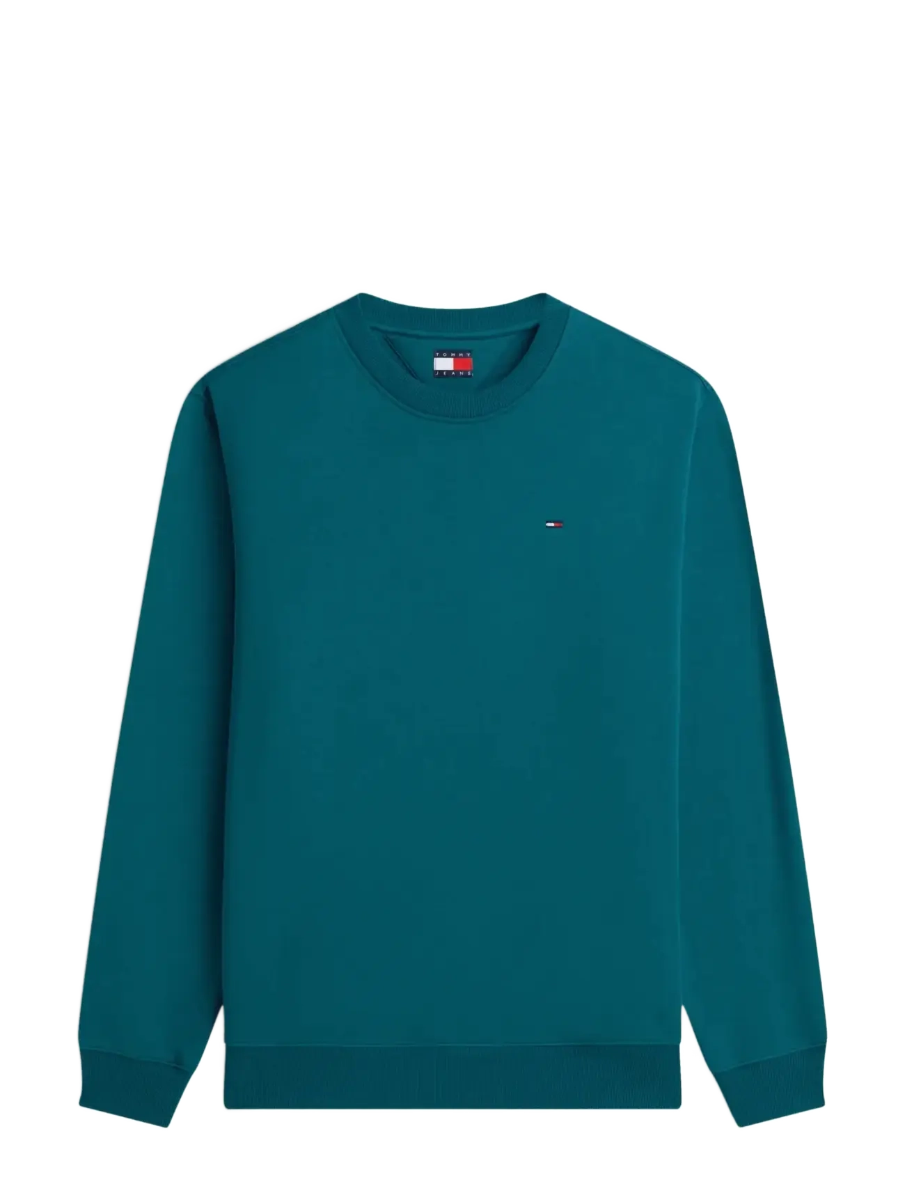 Tommy Jeans - TJM REG S FLAG CREW - feriefavoritter - polar teal - 1