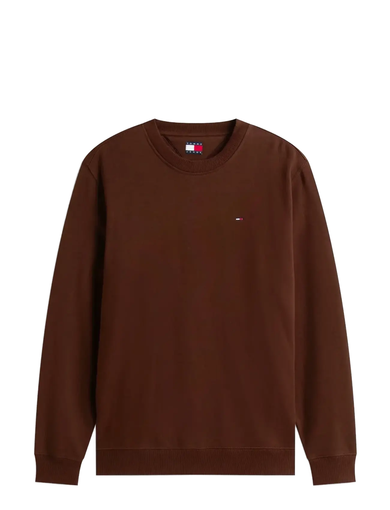 Tommy Jeans TJM REG S FLAG CREW - Kleding - RICH BROWN / brown