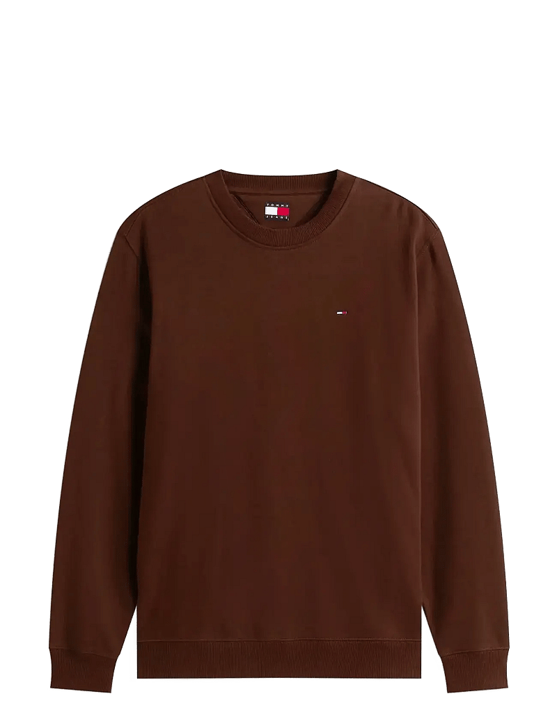 Tommy Jeans - TJM REG S FLAG CREW - urlaubsfavoriten - rich brown - 1