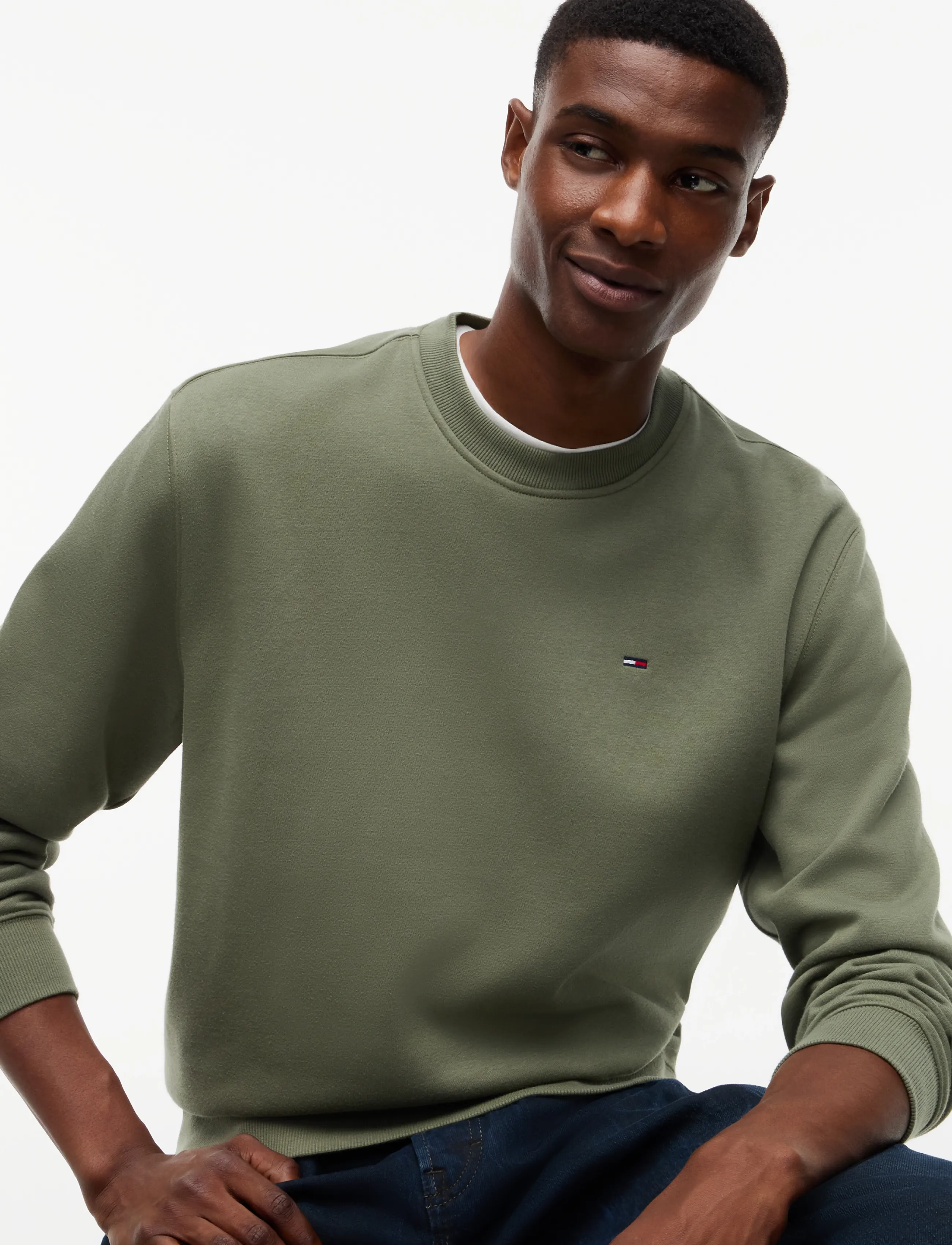 Tommy Jeans - TJM REG S FLAG CREW EXT - vacation essentials - rocky mountain - 3