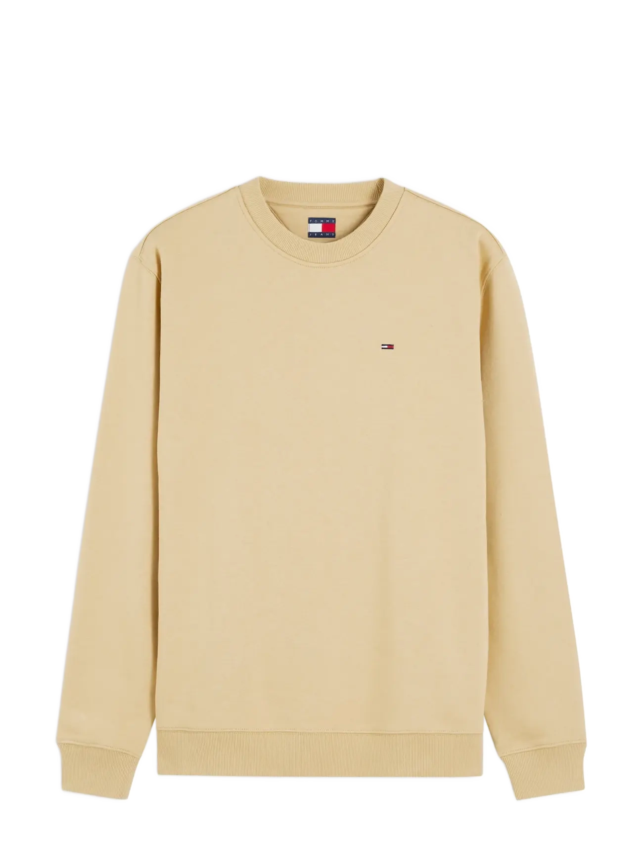 Tommy Jeans - TJM REG S FLAG CREW - sweatshirts - sandy beige - 1