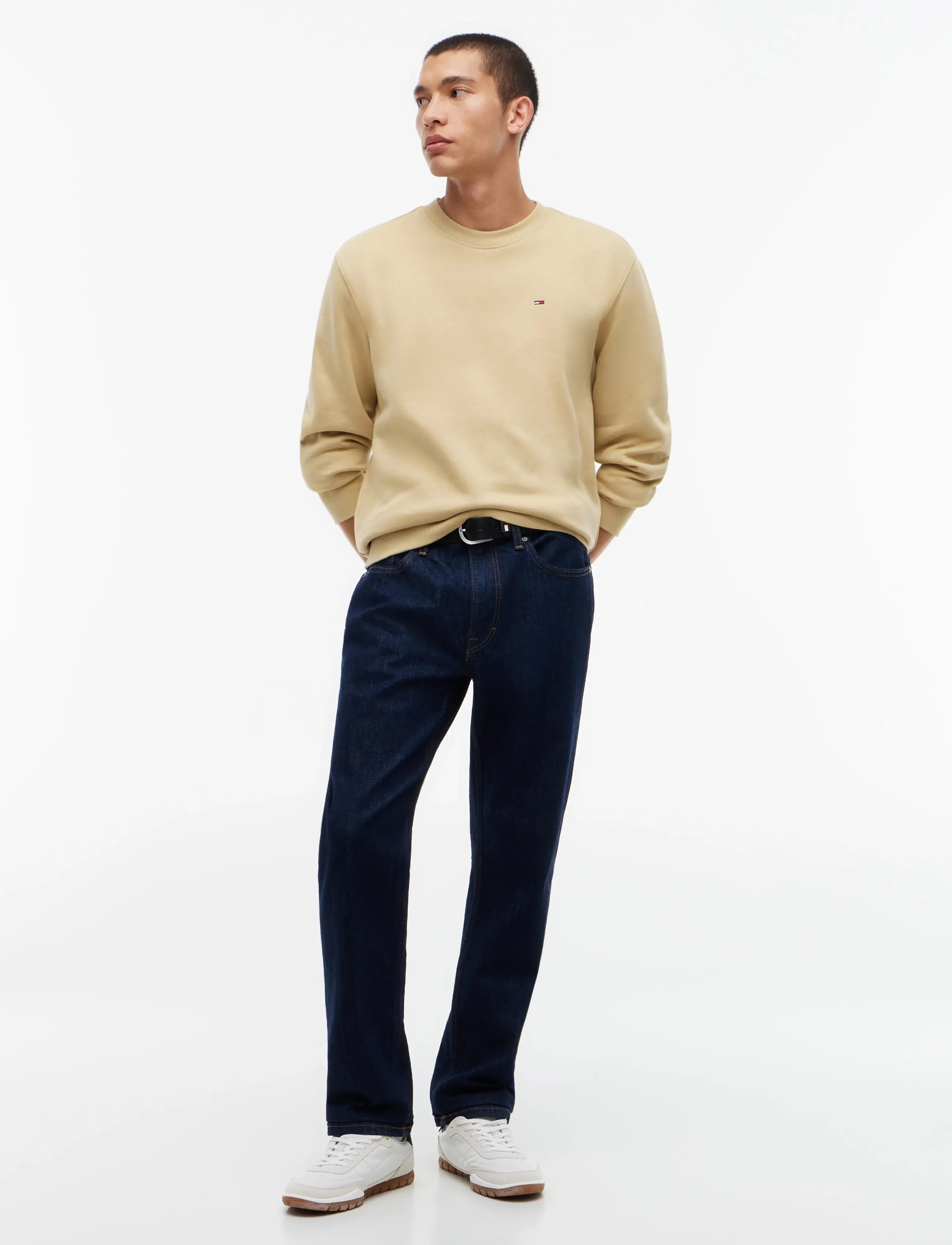 Tommy Jeans - TJM REG S FLAG CREW - sweatshirts - sandy beige - 4