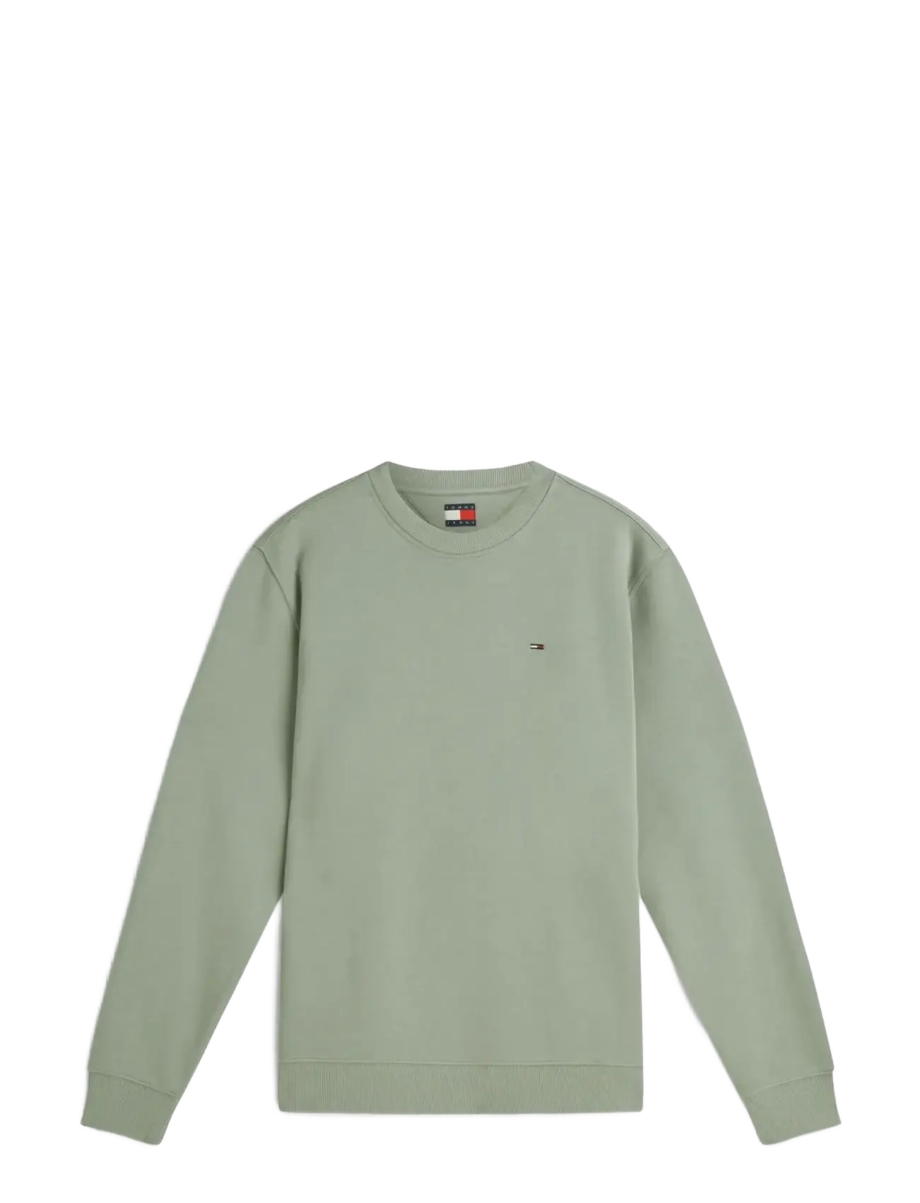 Tommy Jeans - TJM REG S FLAG CREW - feriefavoritter - spring olive - 1