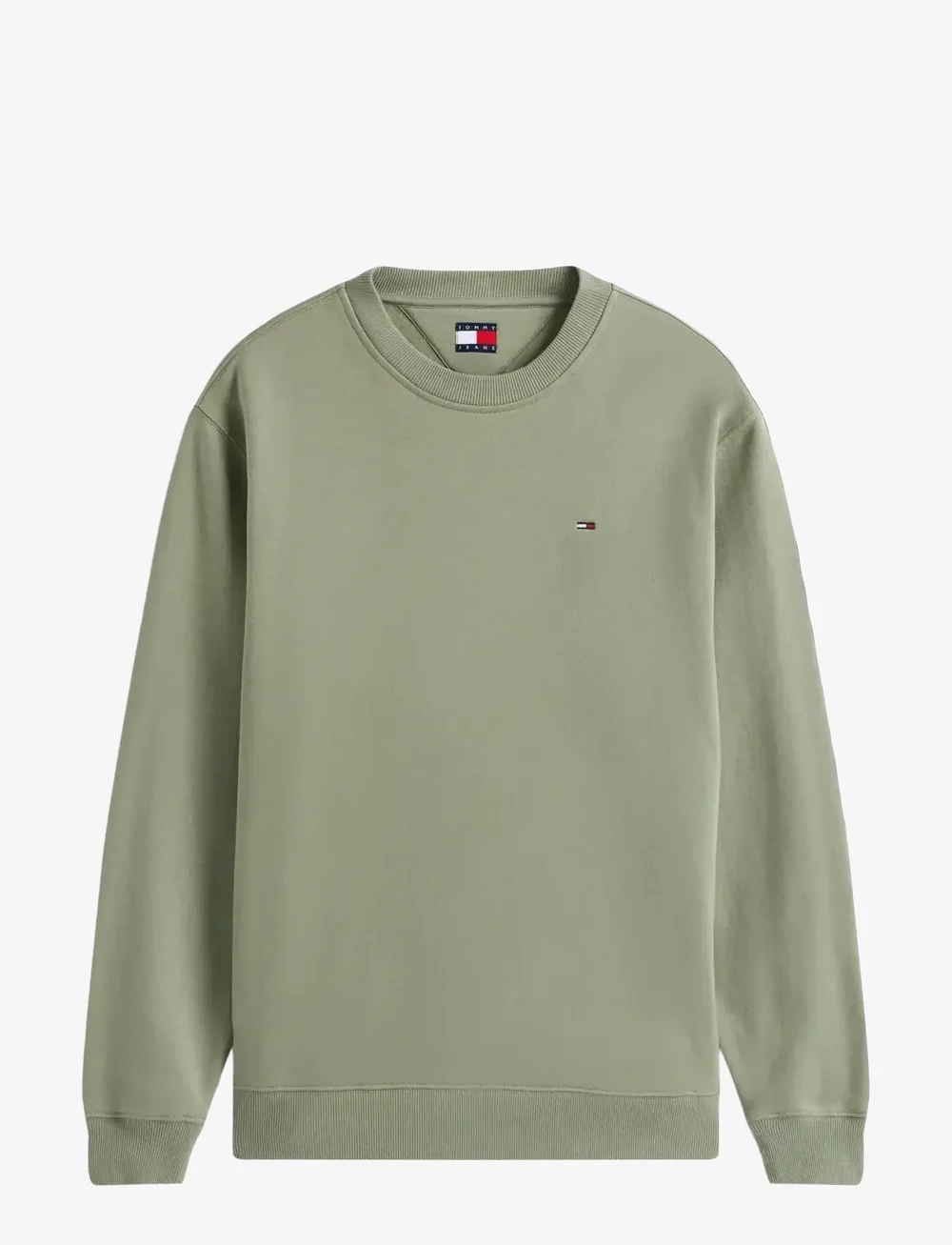 Tommy Jeans - TJM REG S FLAG CREW EXT - sweatshirts - utility sage - 1