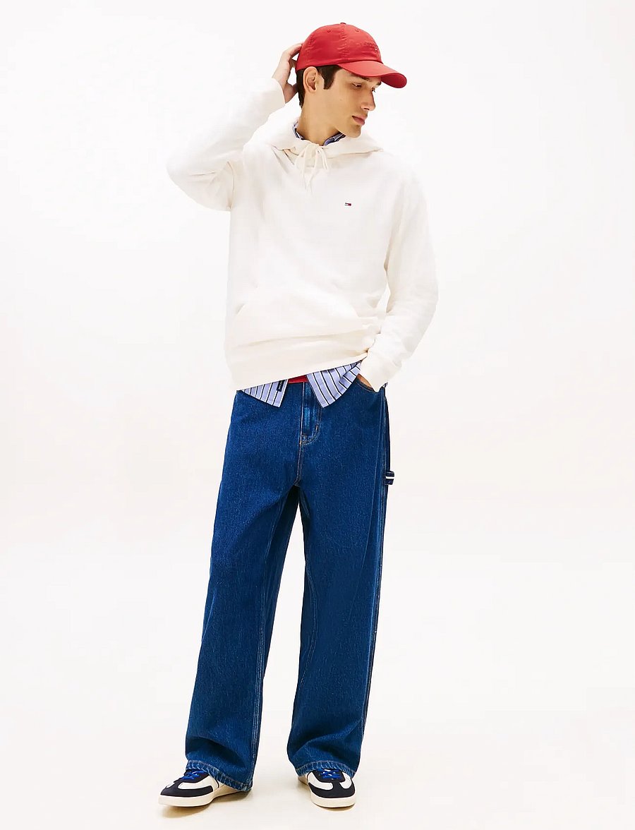 Tommy Jeans - TJM REG S FLAG HOODIE EXT - kapuzenpullover - ancient white - 2