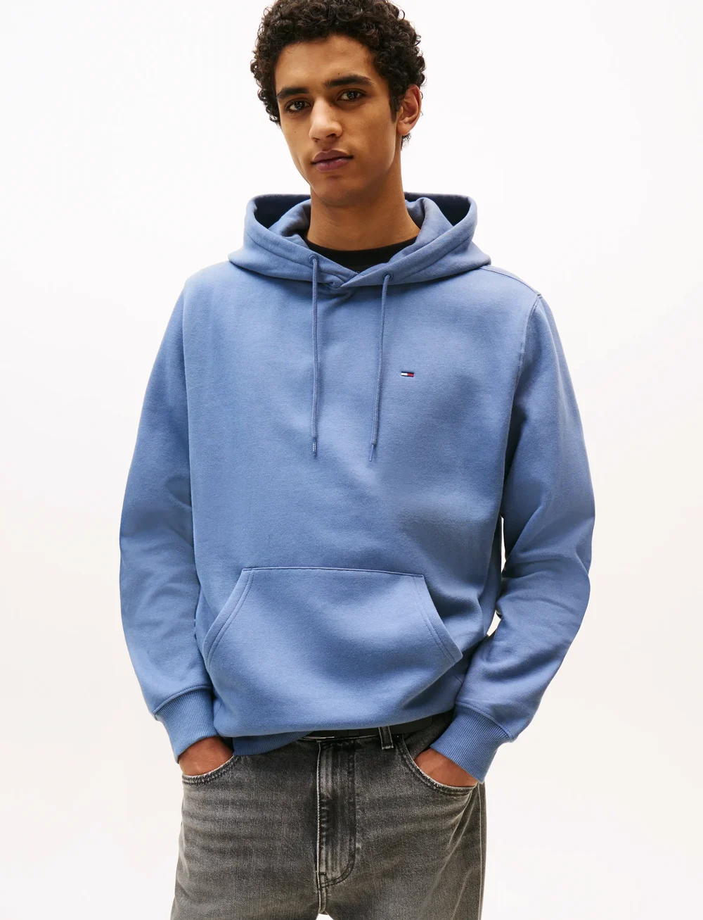 Tommy Jeans - TJM REG S FLAG HOODIE - hoodies - blue moment - 0