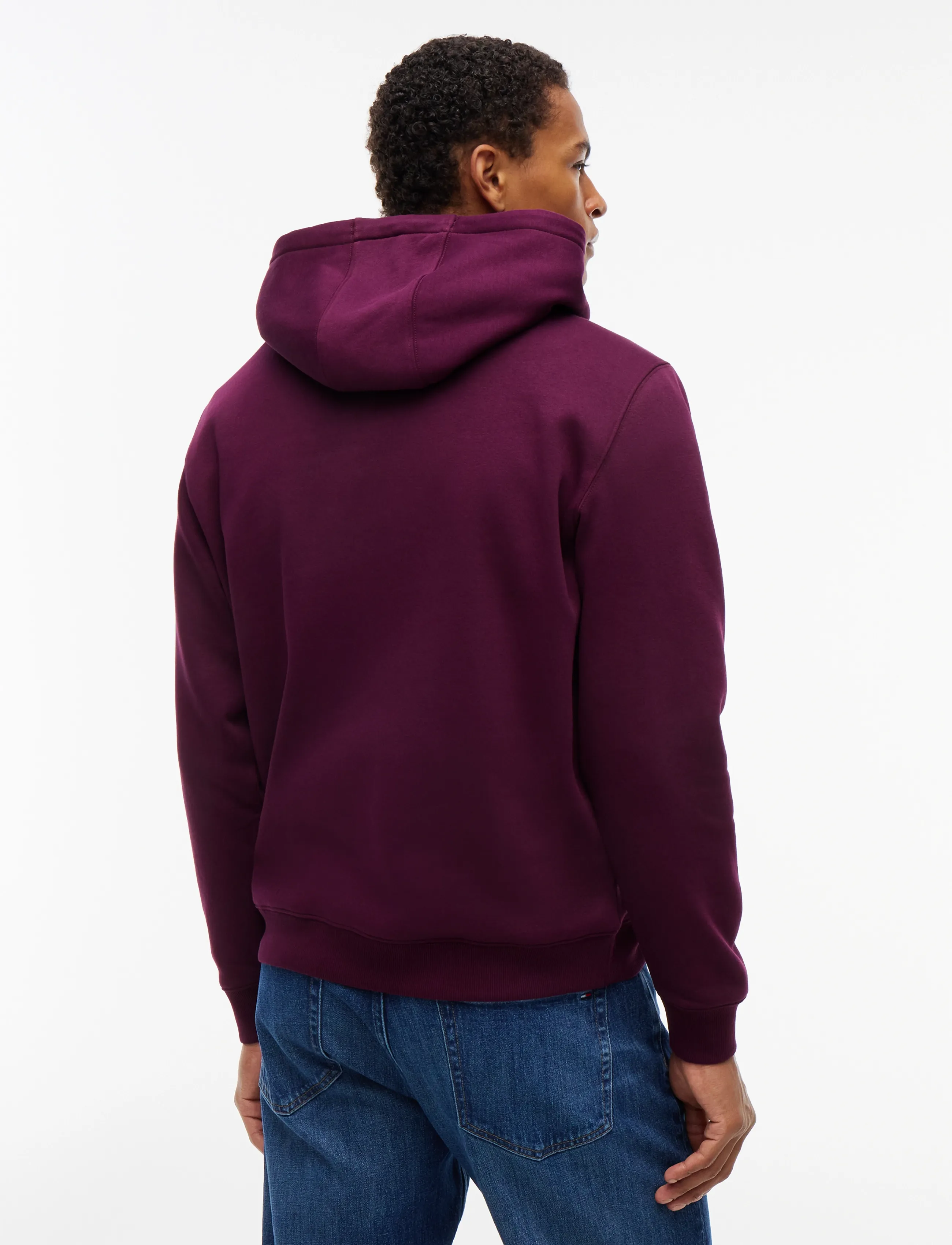Tommy Jeans - TJM REG S FLAG HOODIE EXT - hættetrøjer - calypso berry - 2