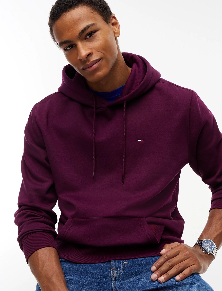 Tommy Jeans - TJM REG S FLAG HOODIE - hættetrøjer - calypso berry - 3
