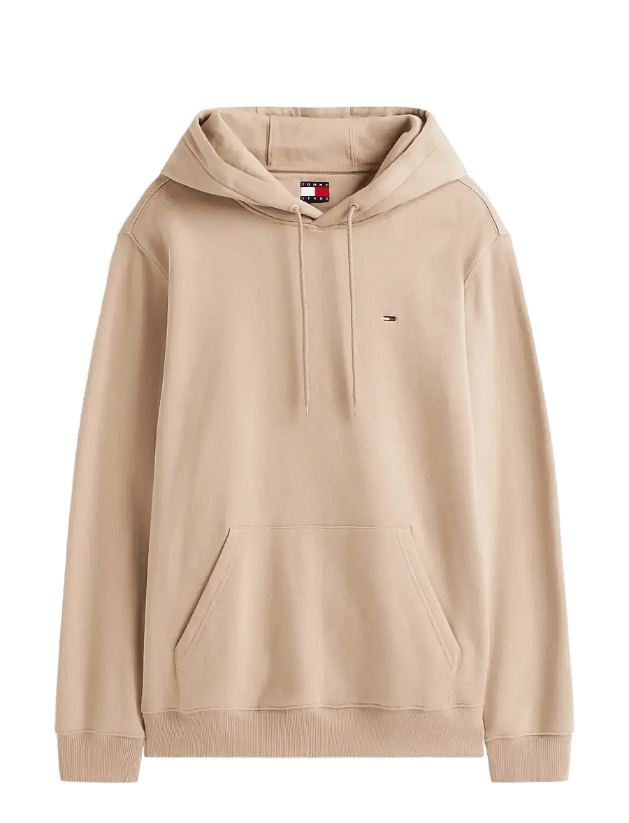Tommy Jeans - TJM REG S FLAG HOODIE EXT - hoodies - coastal taupe - 1