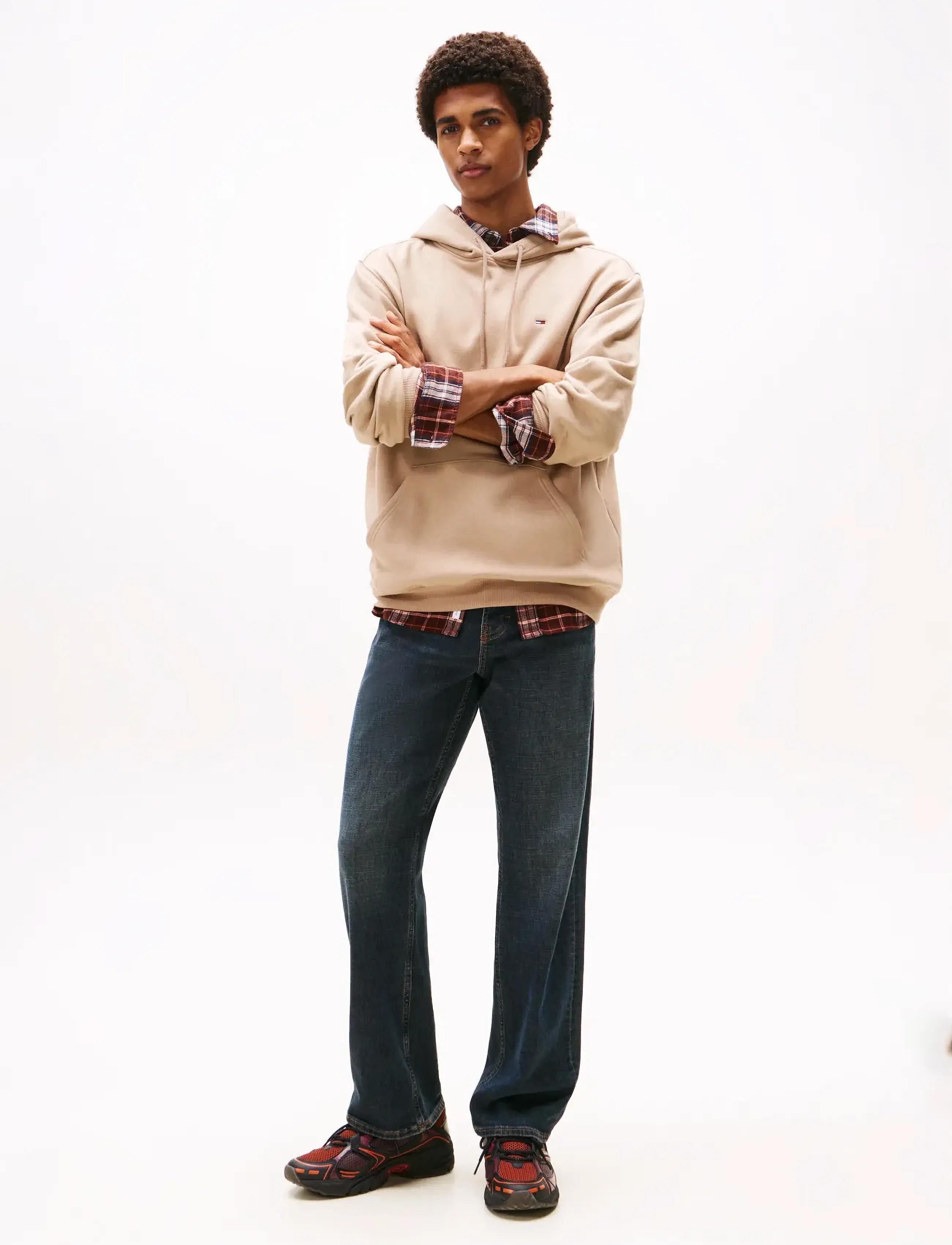 Tommy Jeans - TJM REG S FLAG HOODIE - hoodies - coastal taupe - 2