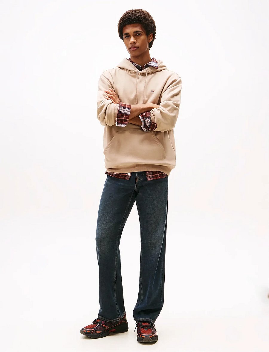 Tommy Jeans - TJM REG S FLAG HOODIE EXT - hoodies - coastal taupe - 2