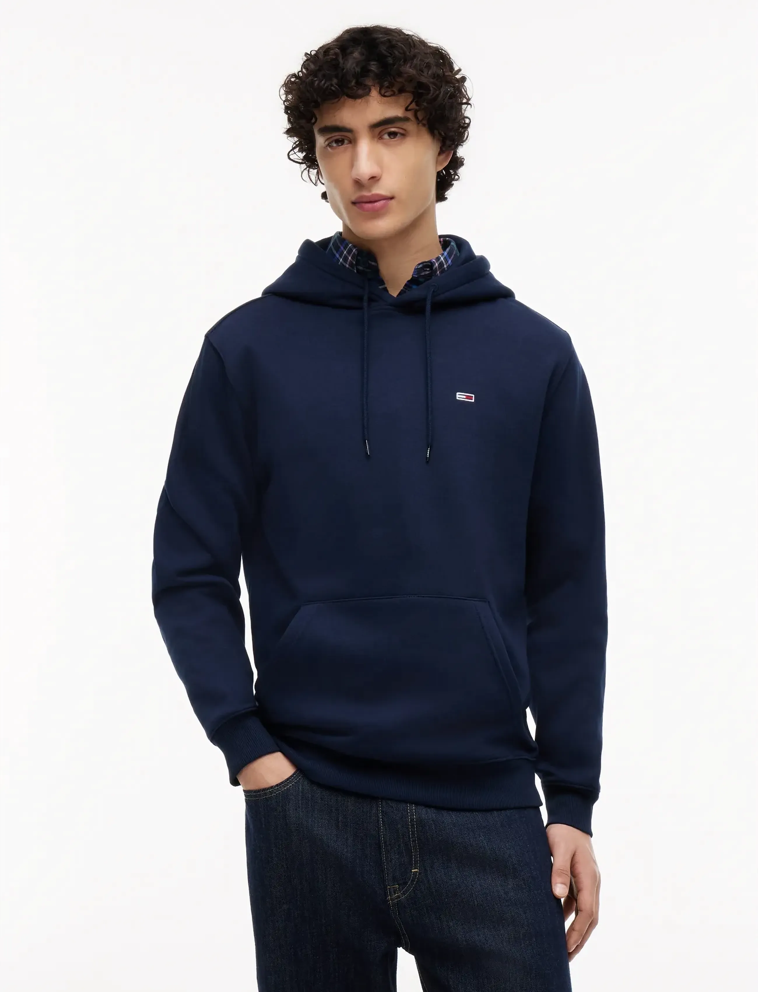 Tommy Jeans TJM REG S FLAG HOODIE - Sweatshirts - DARK BLUE / navy