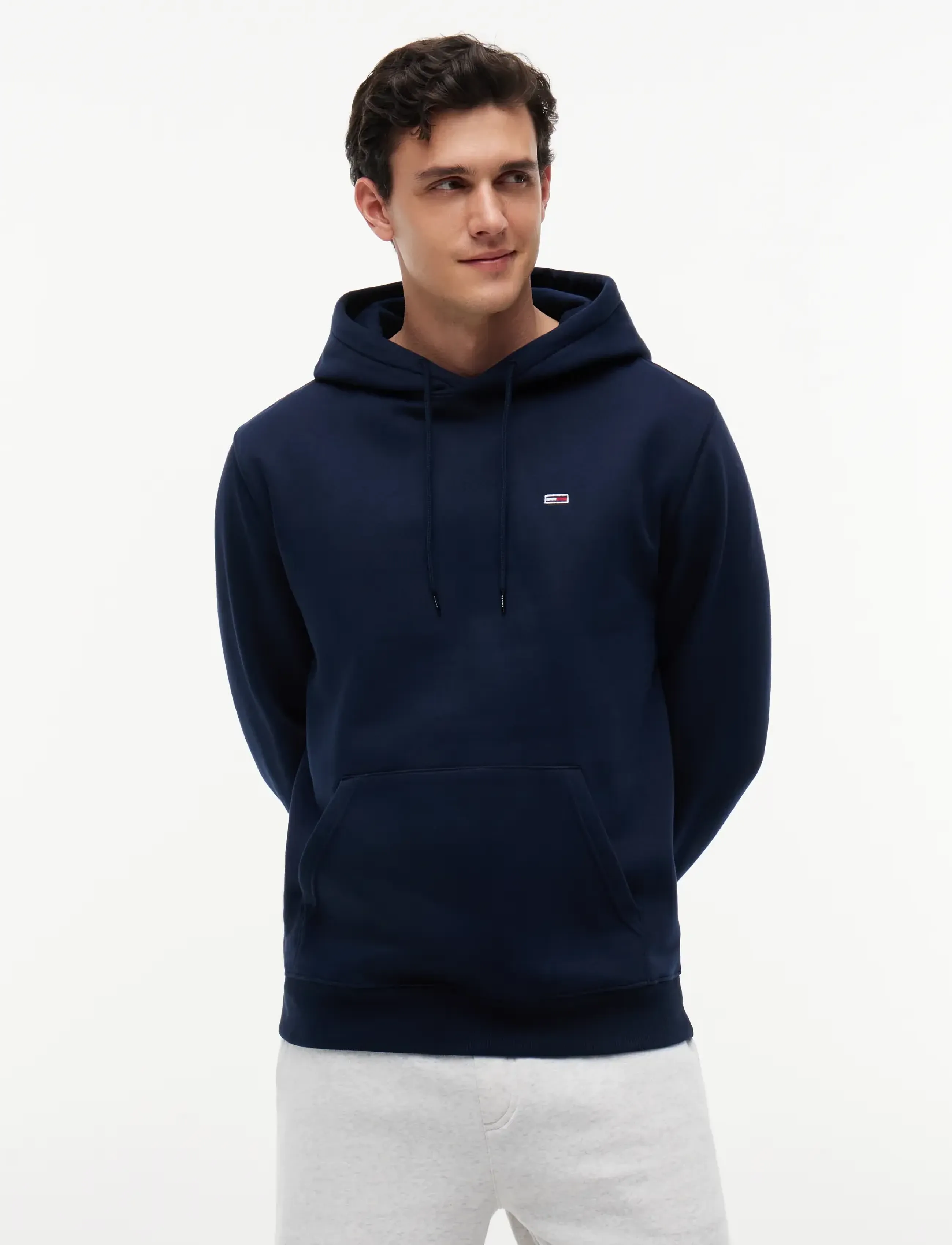 Tommy Jeans TJM REG S FLAG HOODIE - Herbstgarderobe - DARK BLUE / navy