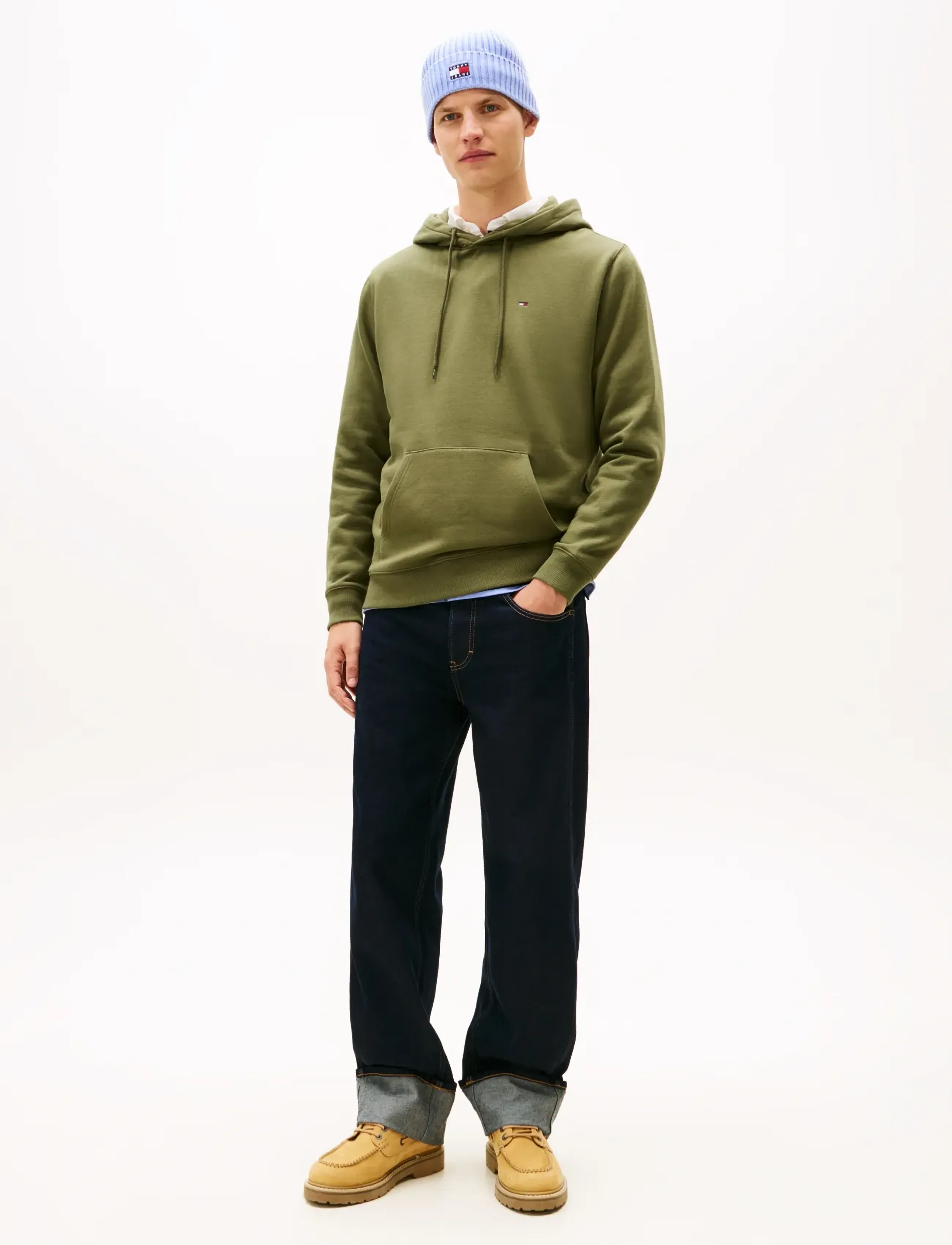 Tommy Jeans - TJM REG S FLAG HOODIE - hættetrøjer - dark greenery - 3