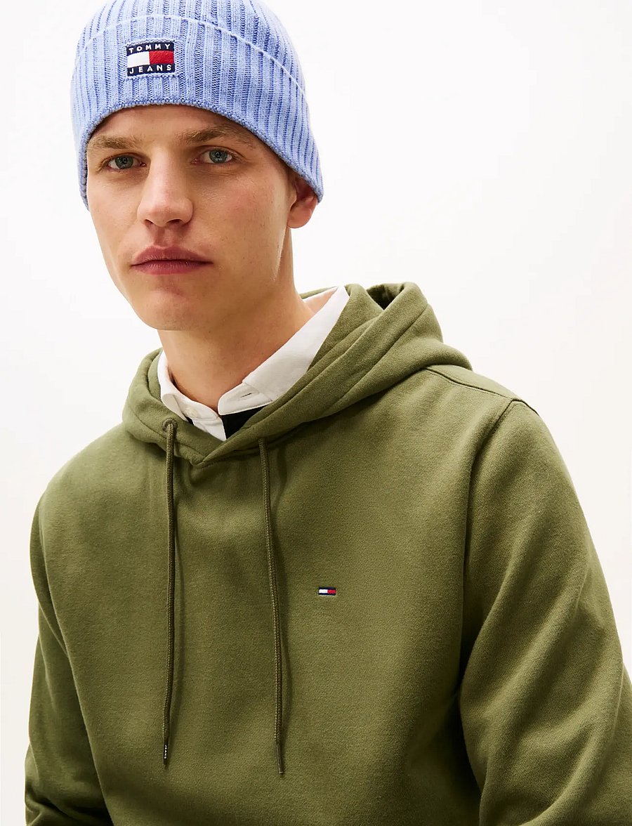 Tommy Jeans - TJM REG S FLAG HOODIE - hoodies - dark greenery - 4