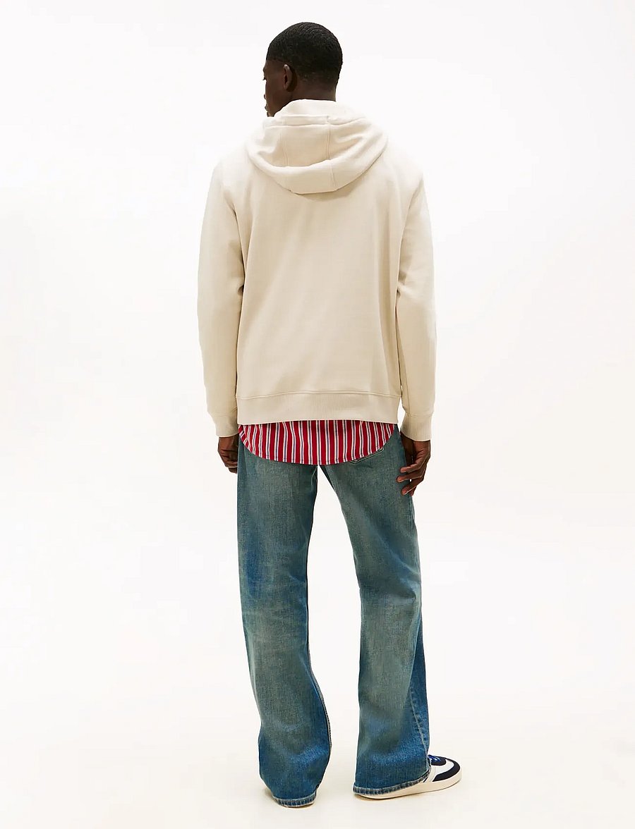 Tommy Jeans - TJM REG S FLAG HOODIE EXT - kapuutsiga pusad - gulf sand - 3