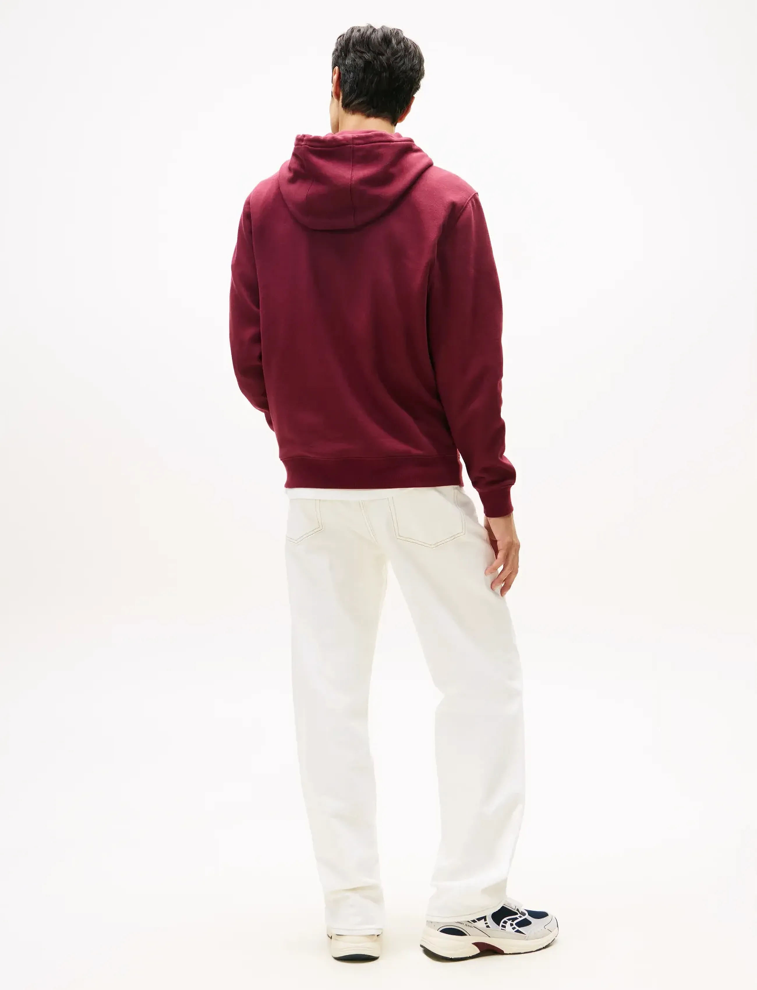 Tommy Jeans - TJM REG S FLAG HOODIE EXT - sweatshirts - red wine - 4