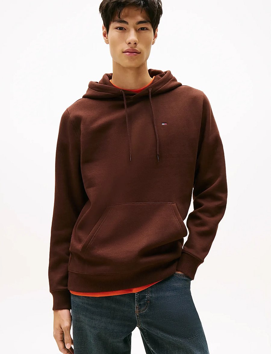 Tommy Jeans - TJM REG S FLAG HOODIE EXT - kapuzenpullover - rich brown - 0