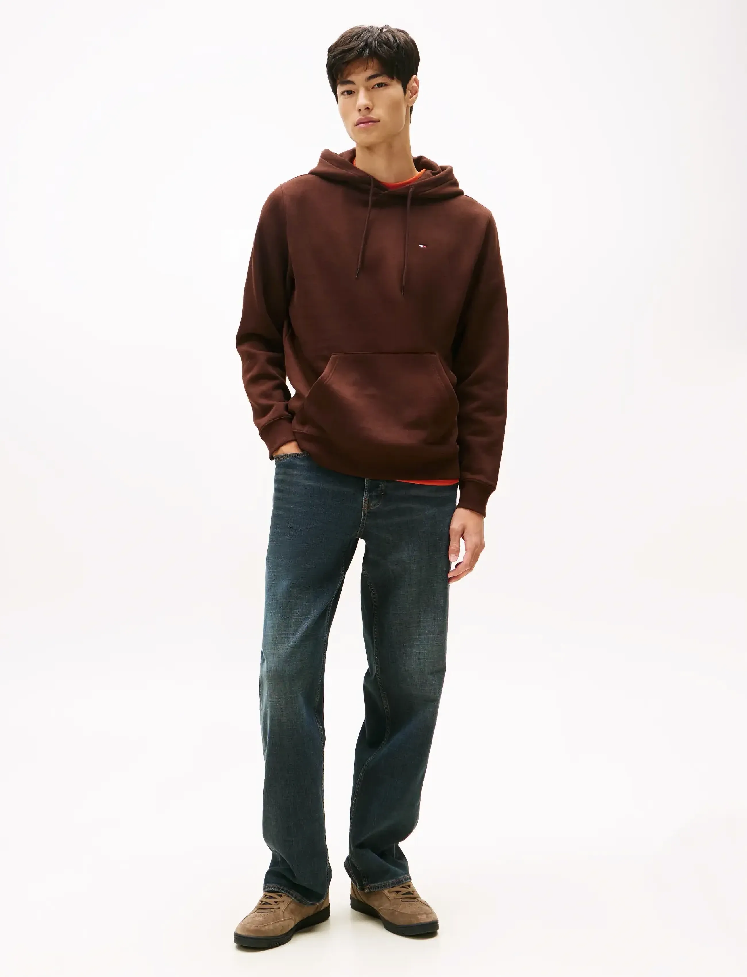 Tommy Jeans - TJM REG S FLAG HOODIE - hættetrøjer - rich brown - 3