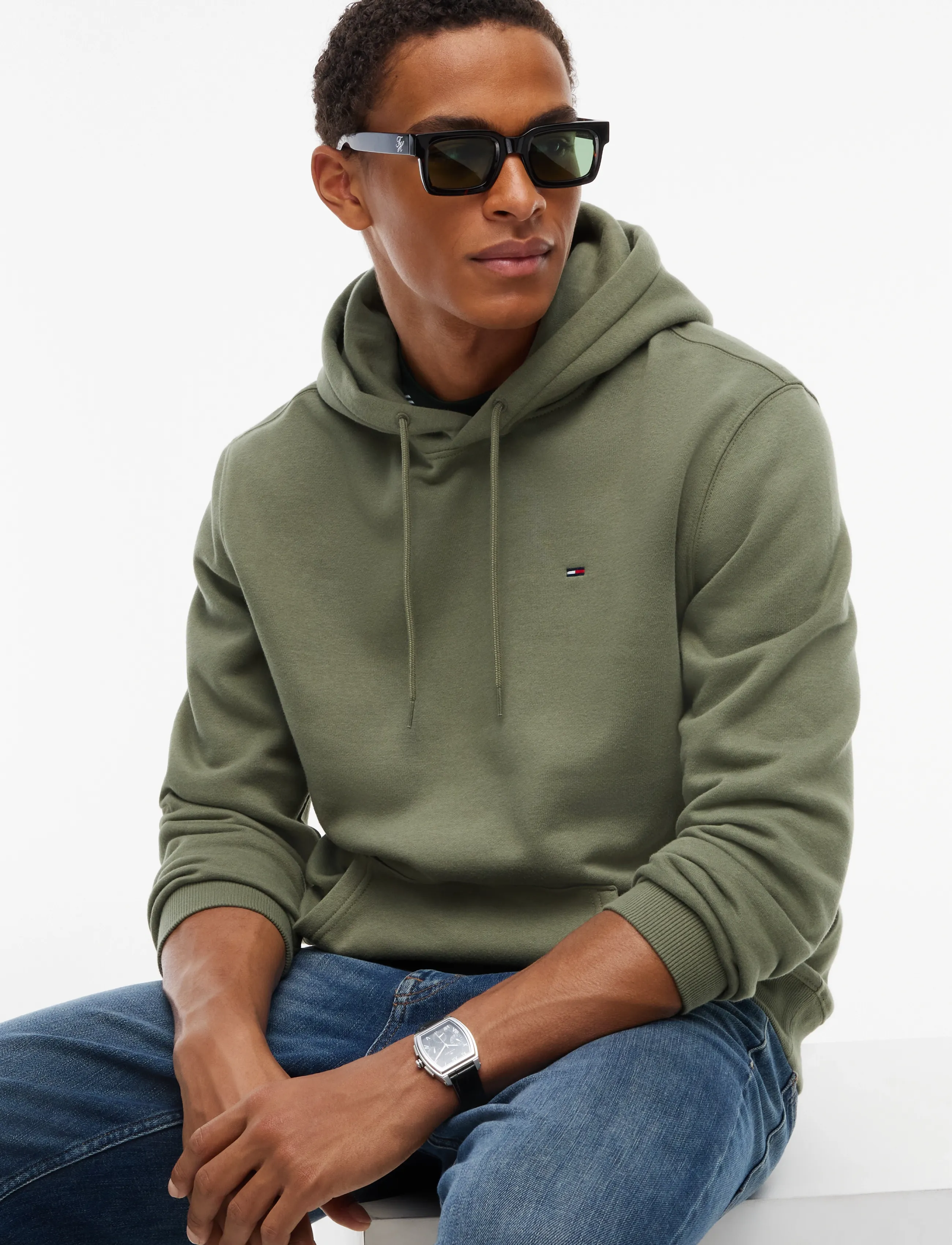 Tommy Jeans - TJM REG S FLAG HOODIE EXT - hættetrøjer - rocky mountain - 3