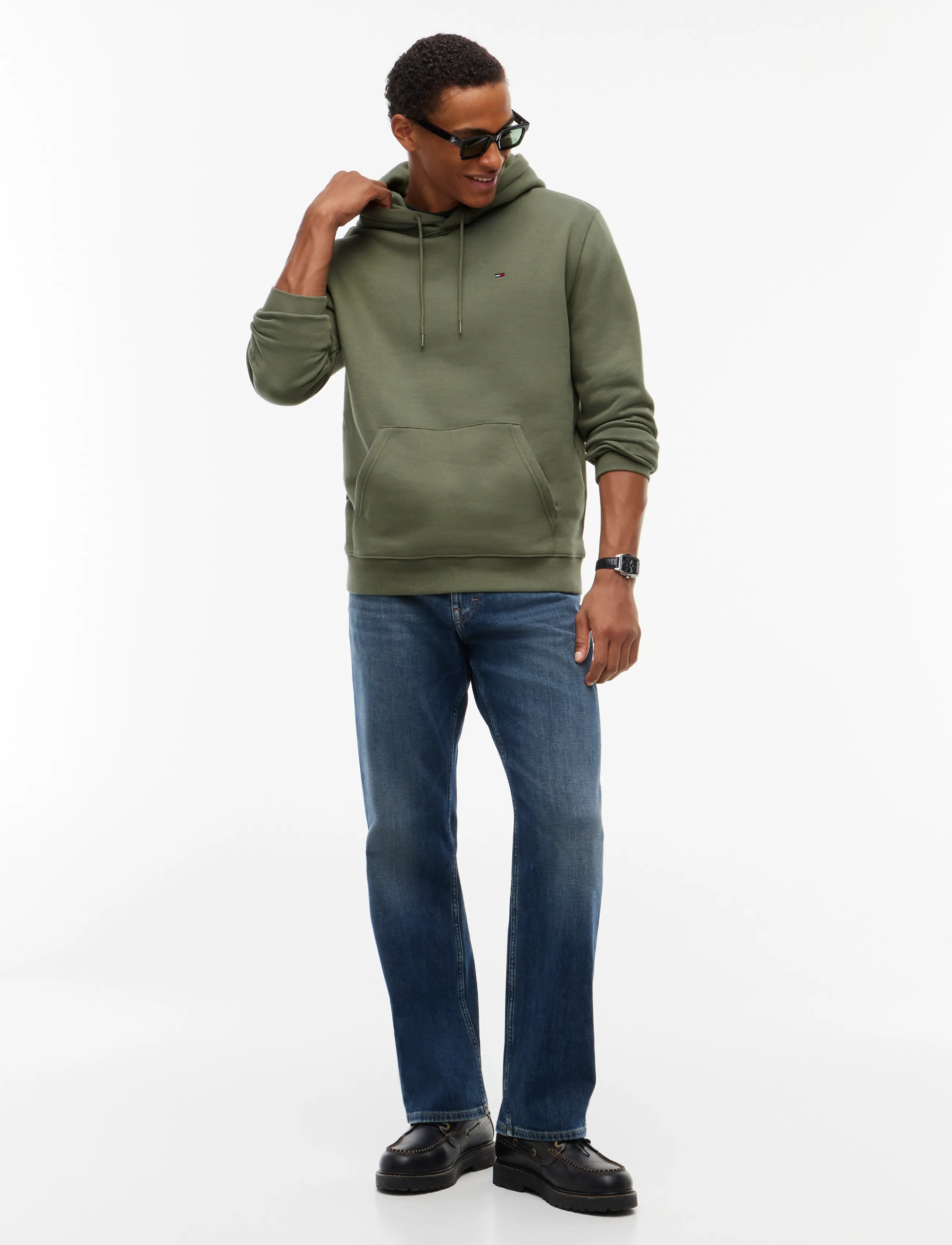 Tommy Jeans - TJM REG S FLAG HOODIE EXT - hættetrøjer - rocky mountain - 4