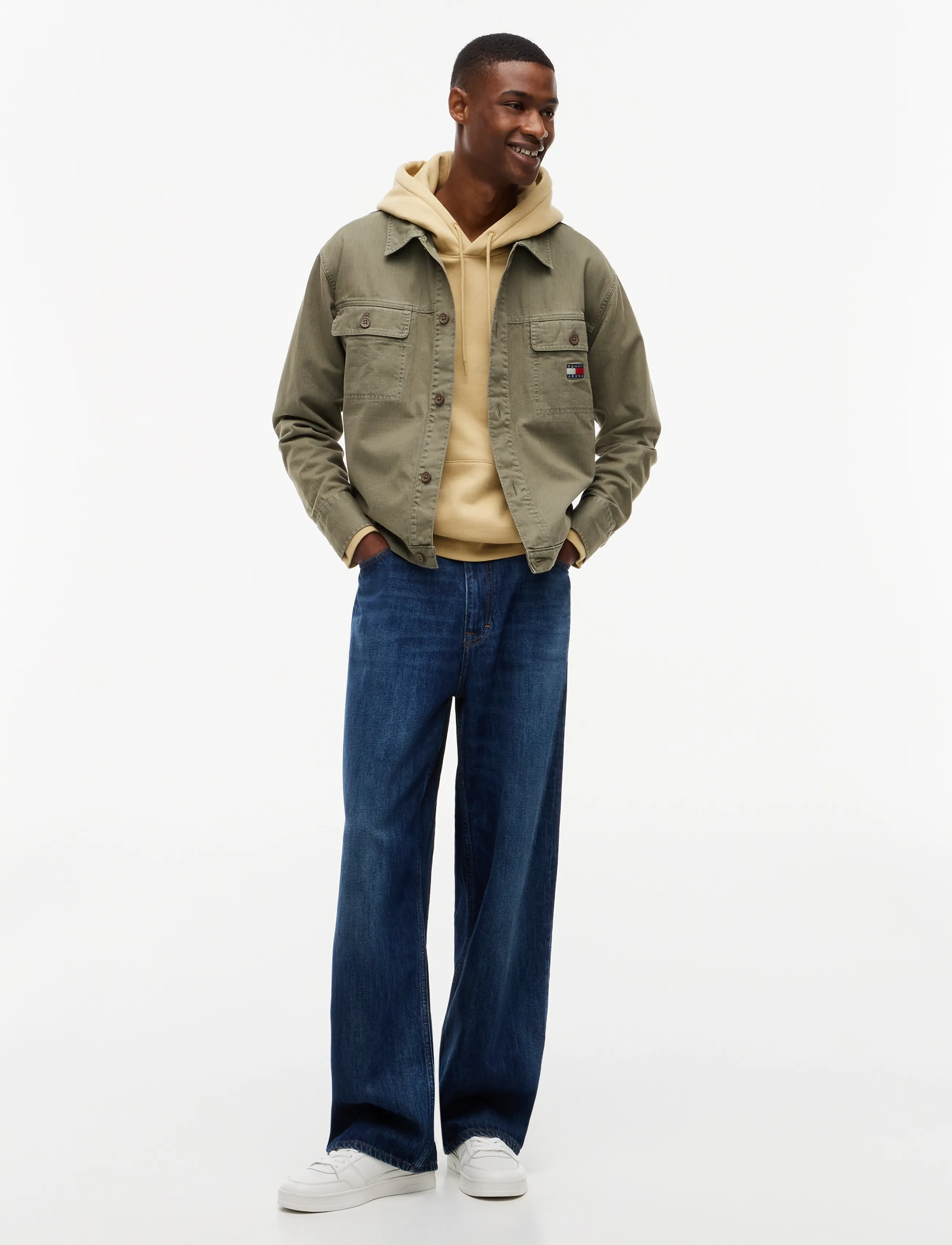 Tommy Jeans - TJM REG S FLAG FLEECE HOODIE - hoodies - sandy beige - 4