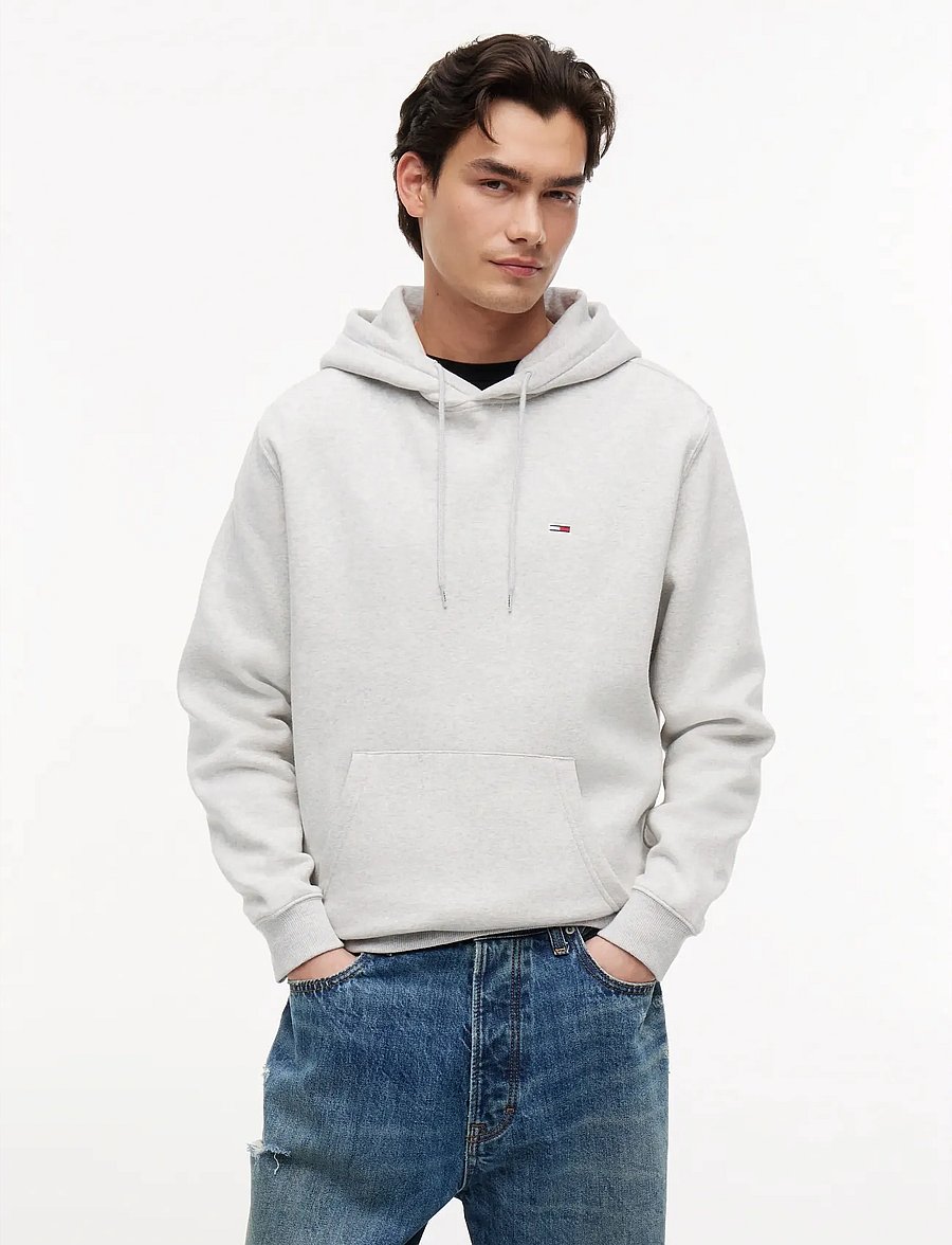 Tommy Jeans - TJM REG S FLAG HOODIE EXT - kapuzenpullover - silver grey heather - 0
