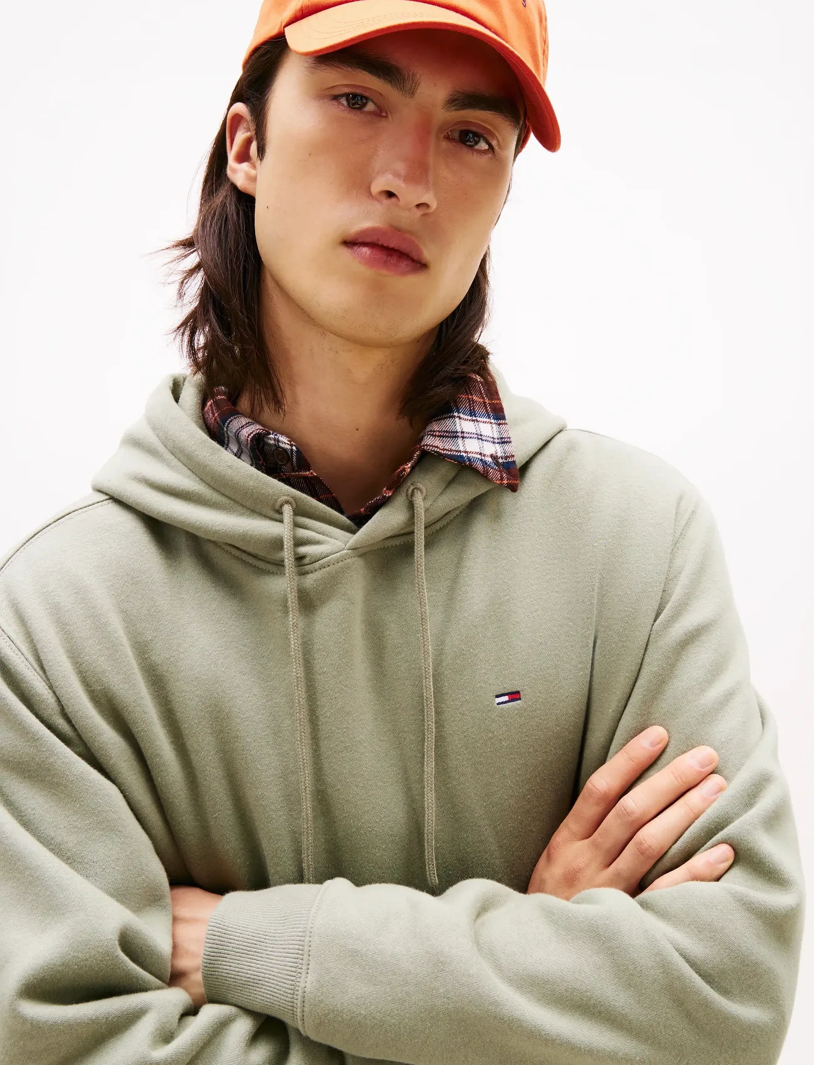 Tommy Jeans - TJM REG S FLAG HOODIE - sweats à capuche - utility sage - 4