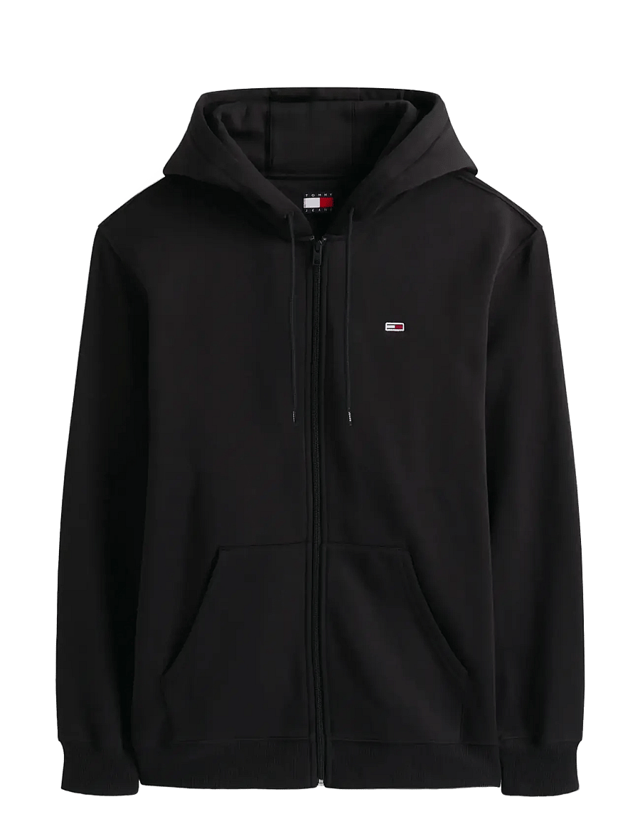 Tommy Jeans - TJM REG S FLAG ZIP THRU - sweats à capuche - black - 1