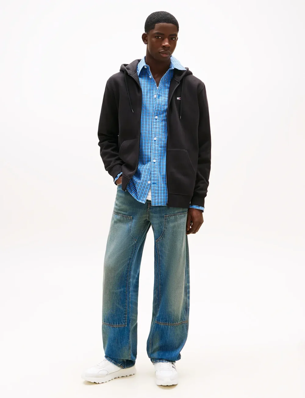 Tommy Jeans - TJM REG S FLAG ZIP THRU - kapuzenpullover - black - 3