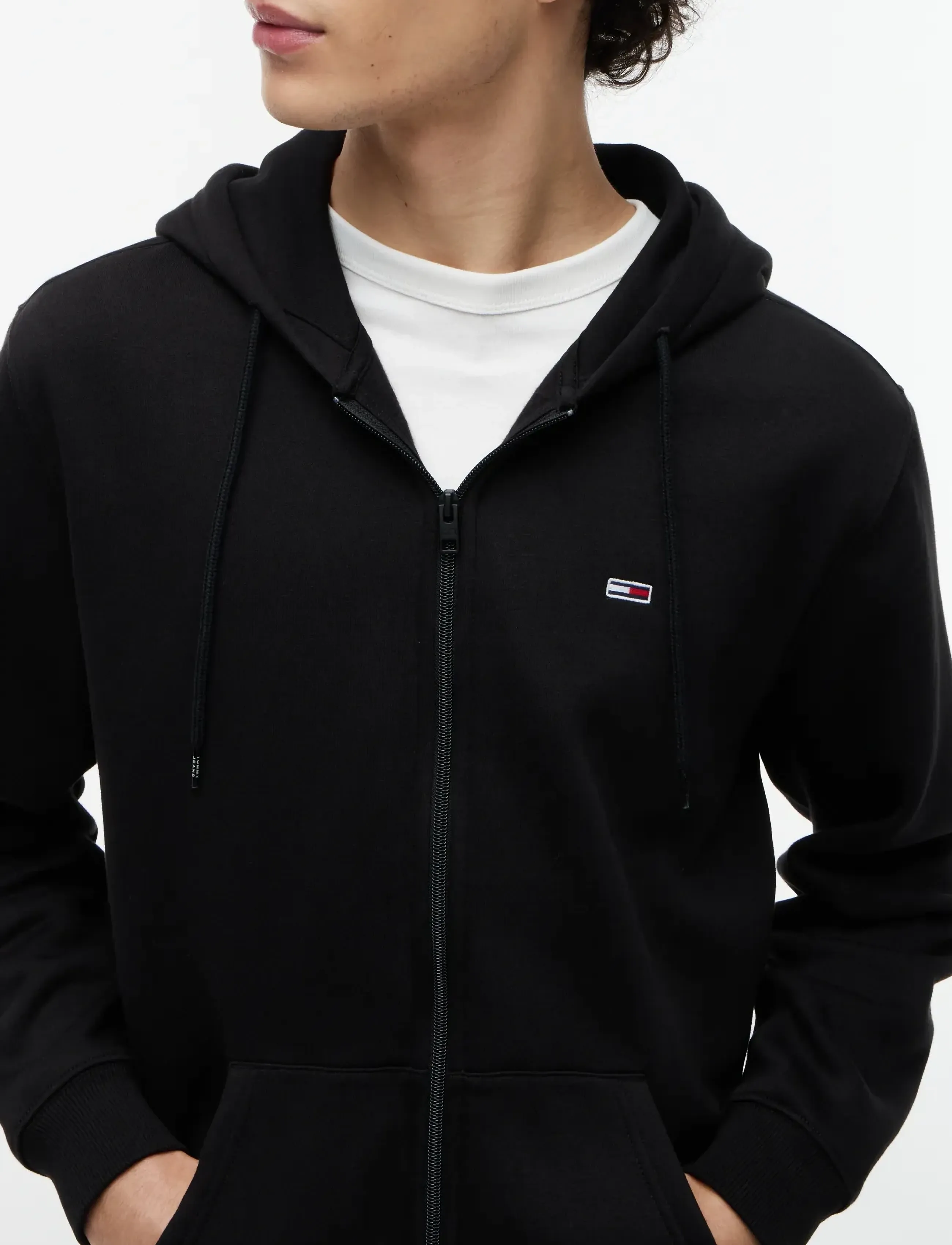 Tommy Jeans - TJM REG S FLAG ZIP THRU - hættetrøjer - black - 4