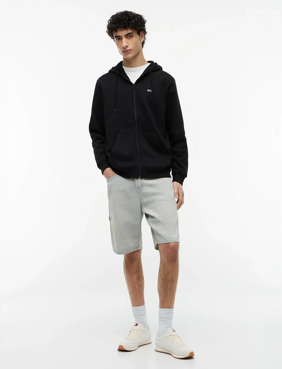 Tommy Jeans - TJM REG S FLAG ZIP THRU - kapuzenpullover - black - 5