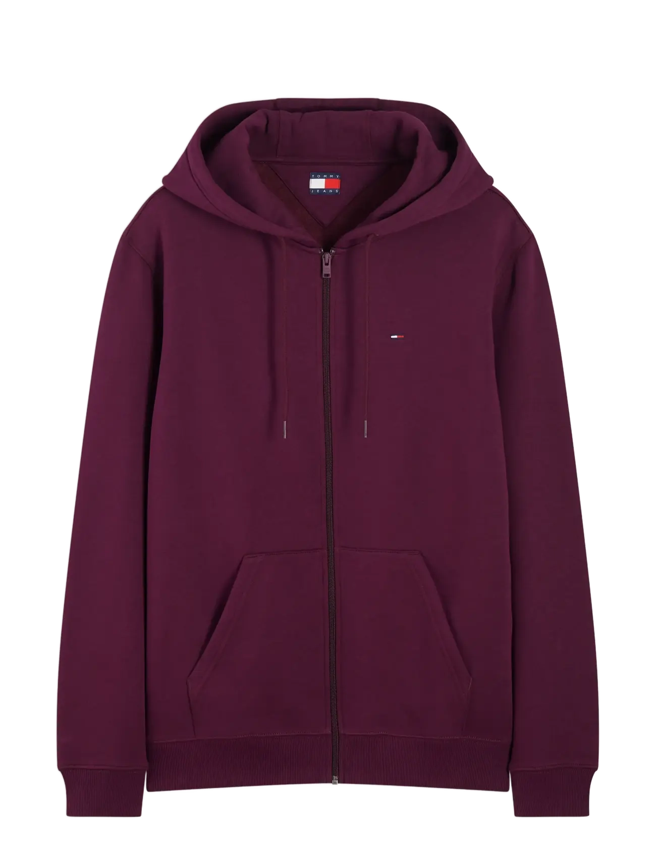 Tommy Jeans - TJM REG S FLAG ZIP THRU EXT - hættetrøjer - calypso berry - 1