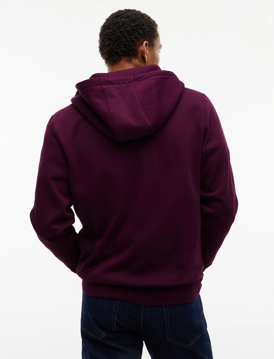 Tommy Jeans - TJM REG S FLAG ZIP THRU - kapuzenpullover - calypso berry - 2