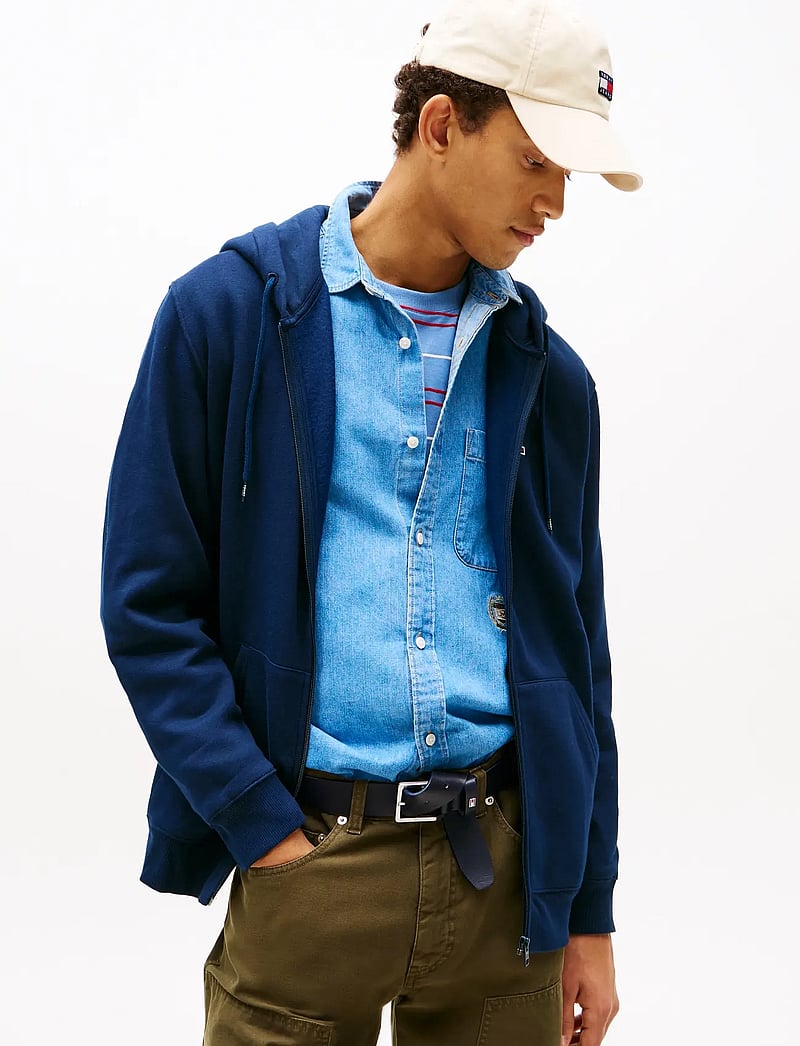 Tommy Jeans - TJM REG S FLAG ZIP THRU - hoodies - dark night navy - 4