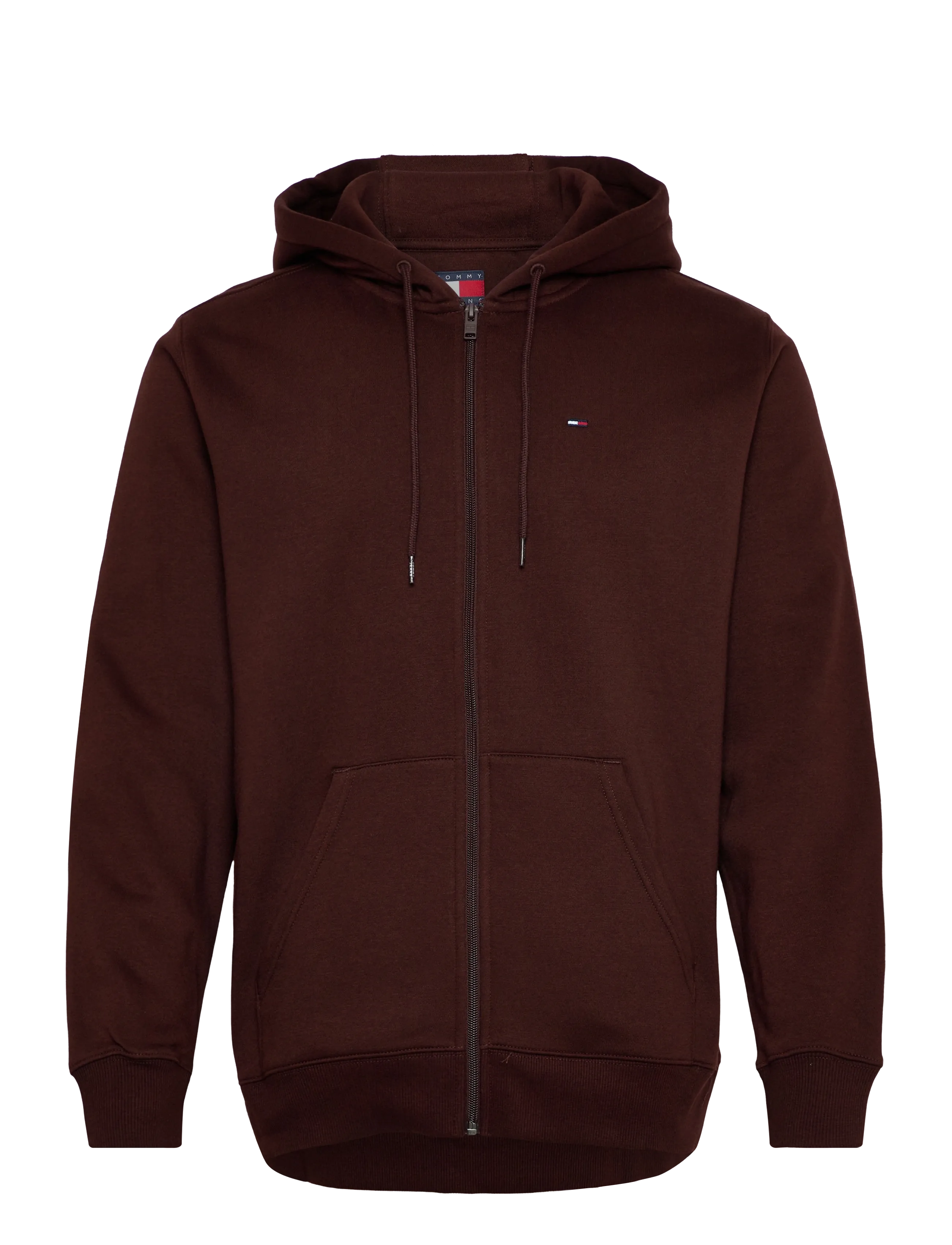 Tommy Jeans TJM REG S FLAG ZIP THRU - Sweatshirts & Kapuzenpullover - RICH BROWN / brown