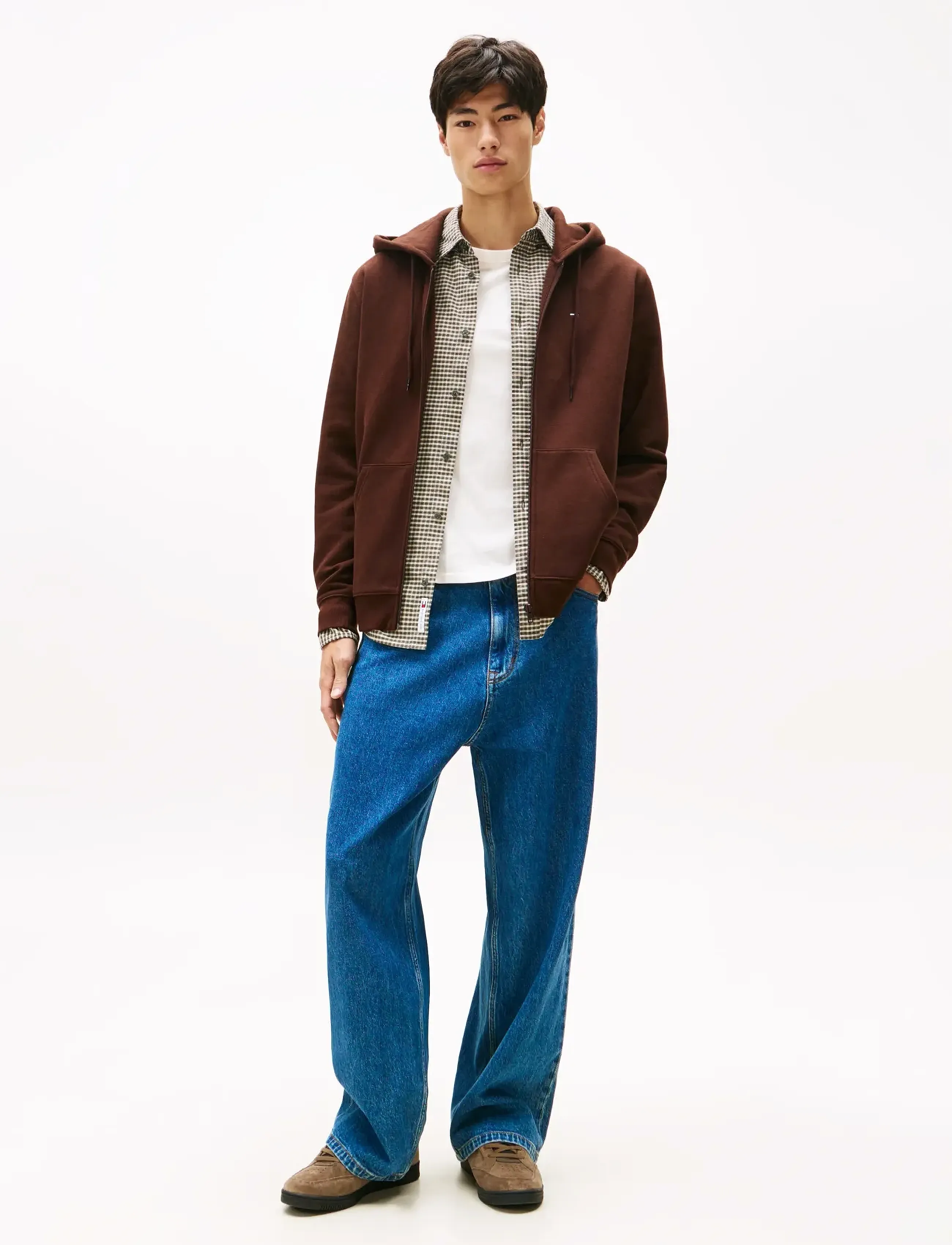 Tommy Jeans - TJM REG S FLAG ZIP THRU - sweats à capuche - rich brown - 3