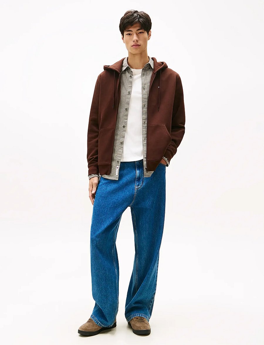 Tommy Jeans - TJM REG S FLAG ZIP THRU - sweats à capuche - rich brown - 3