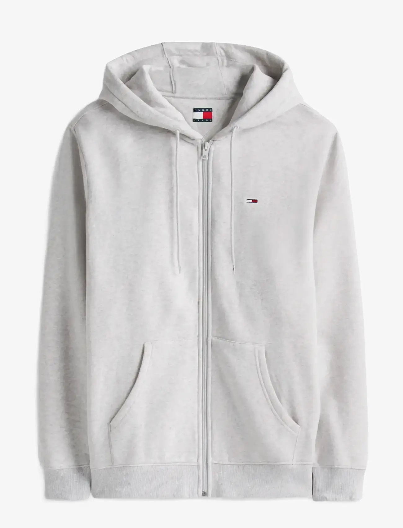 Tommy Jeans - TJM REG S FLAG ZIP THRU - hættetrøjer - silver grey heather - 1
