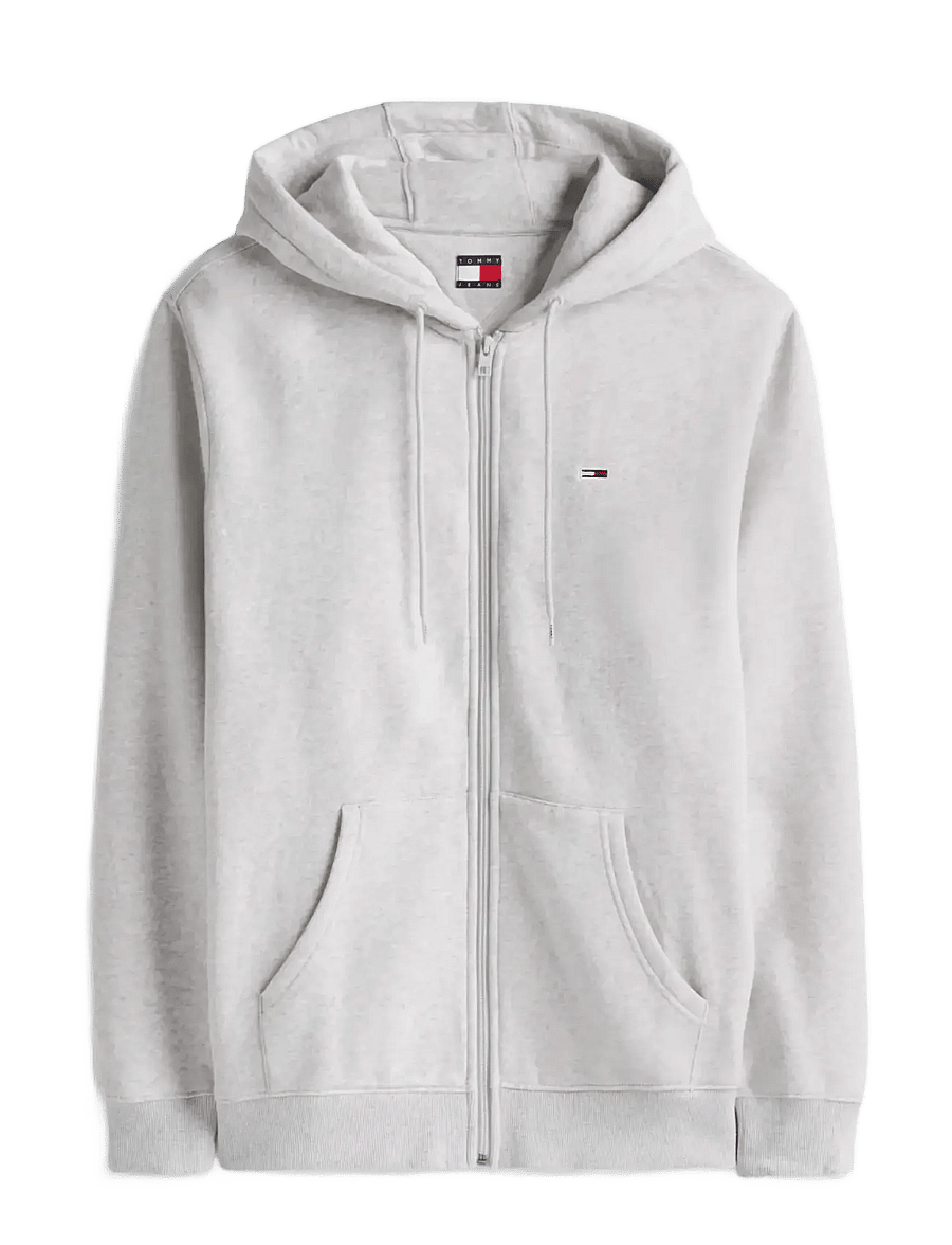 Tommy Jeans - TJM REG S FLAG ZIP THRU - kapuzenpullover - silver grey heather - 1