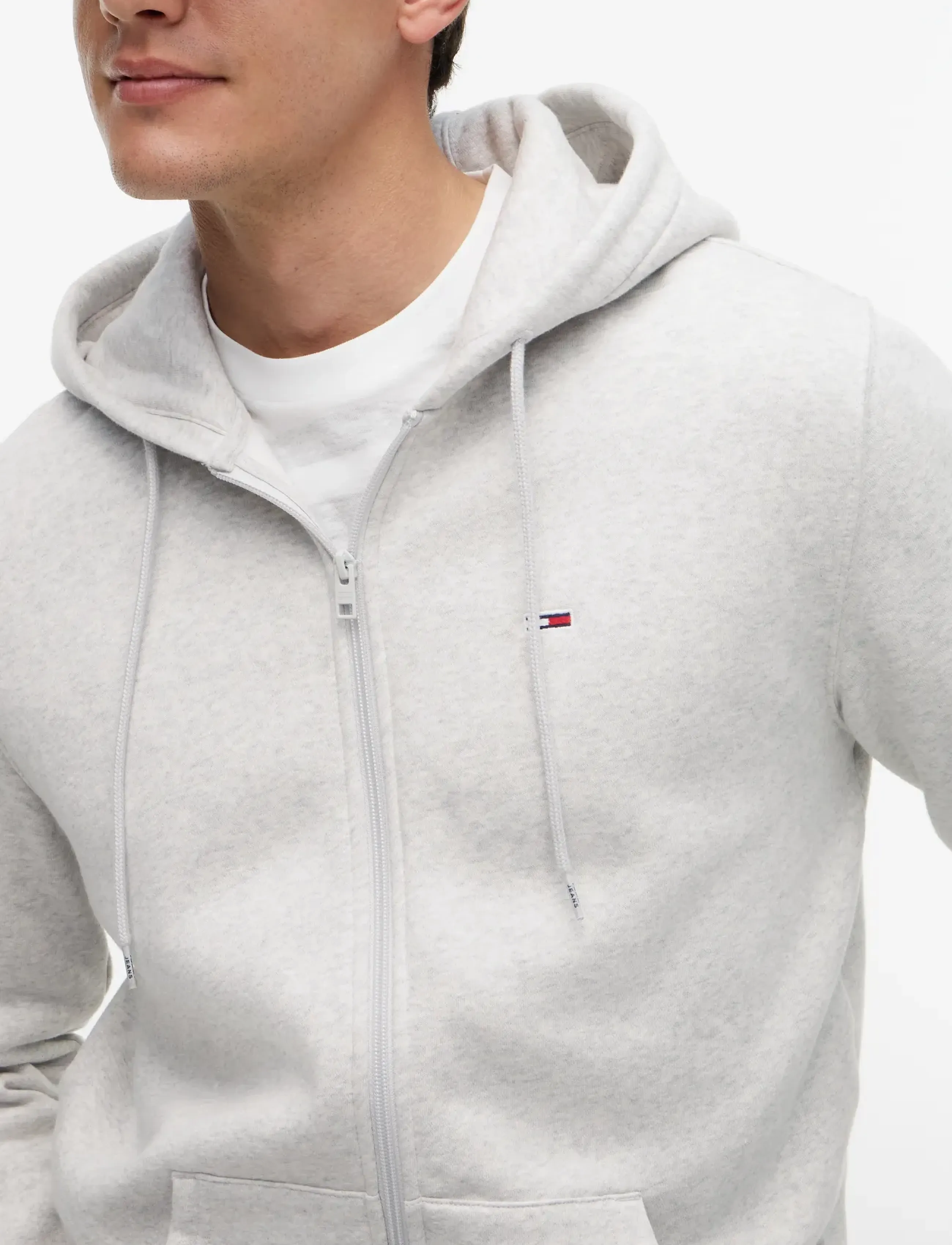 Tommy Jeans - TJM REG S FLAG ZIP THRU - kapuzenpullover - silver grey heather - 4