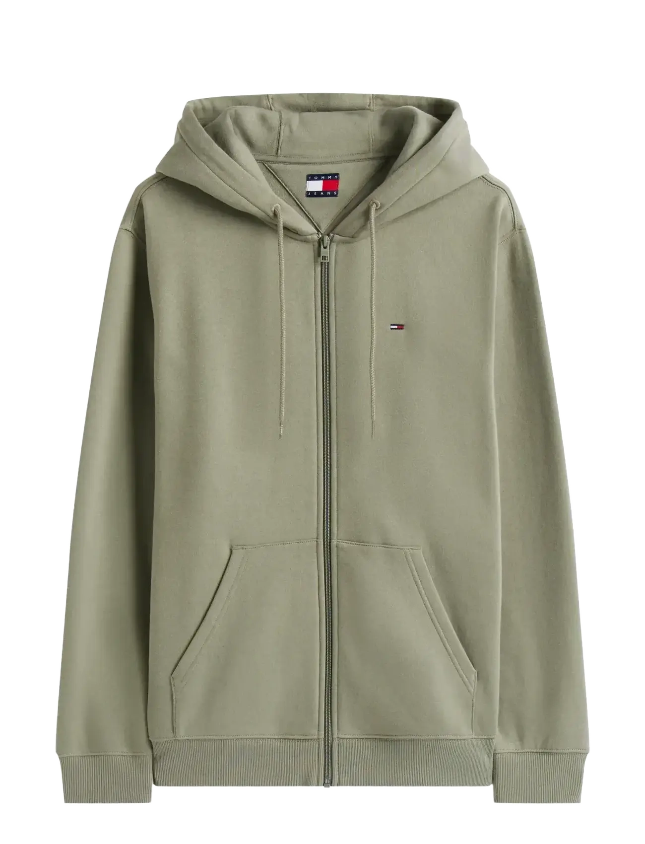 Tommy Jeans TJM REG S FLAG ZIP THRU - Hættetrøjer - UTILITY SAGE / green