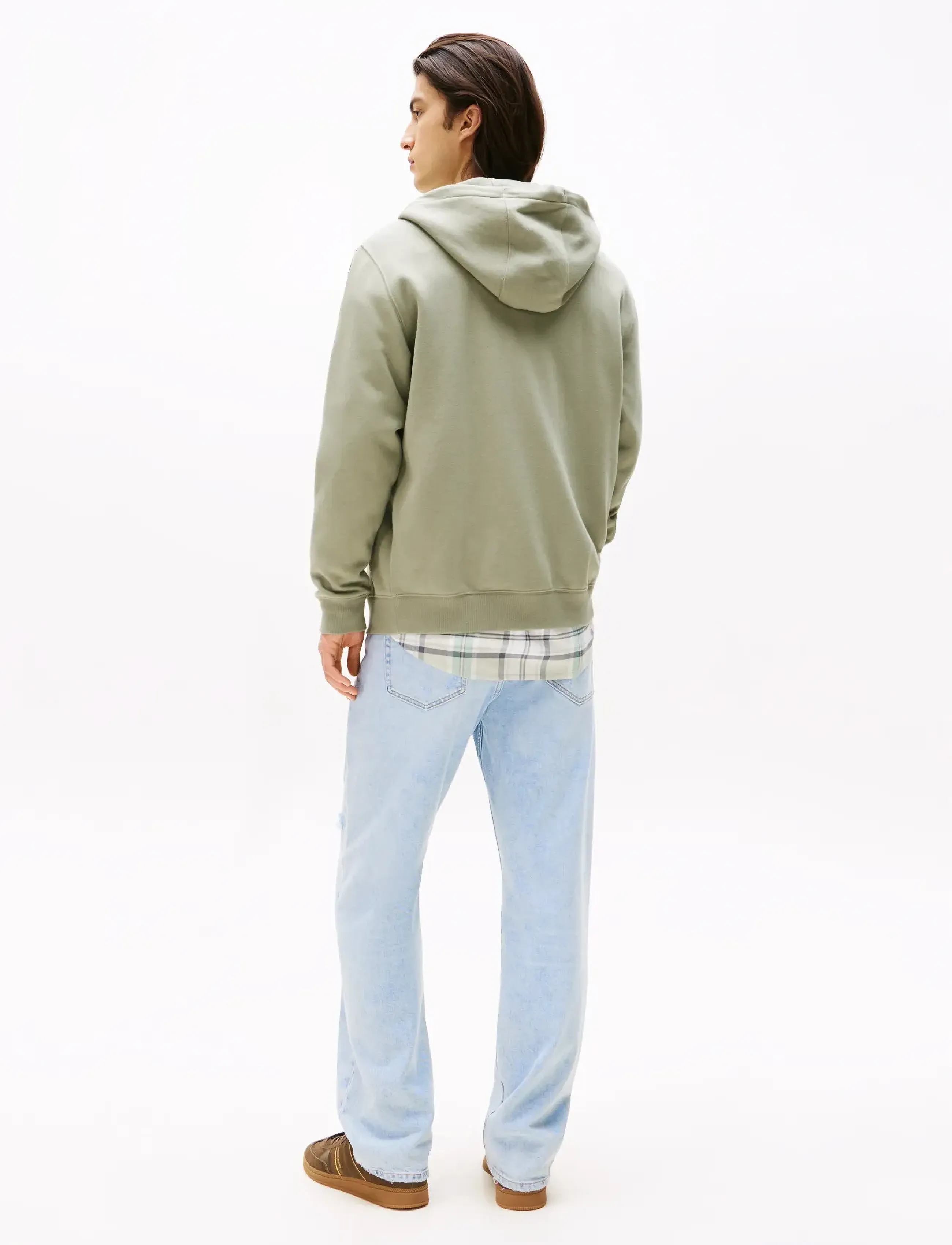 Tommy Jeans - TJM REG S FLAG ZIP THRU EXT - kapuzenpullover - utility sage - 3