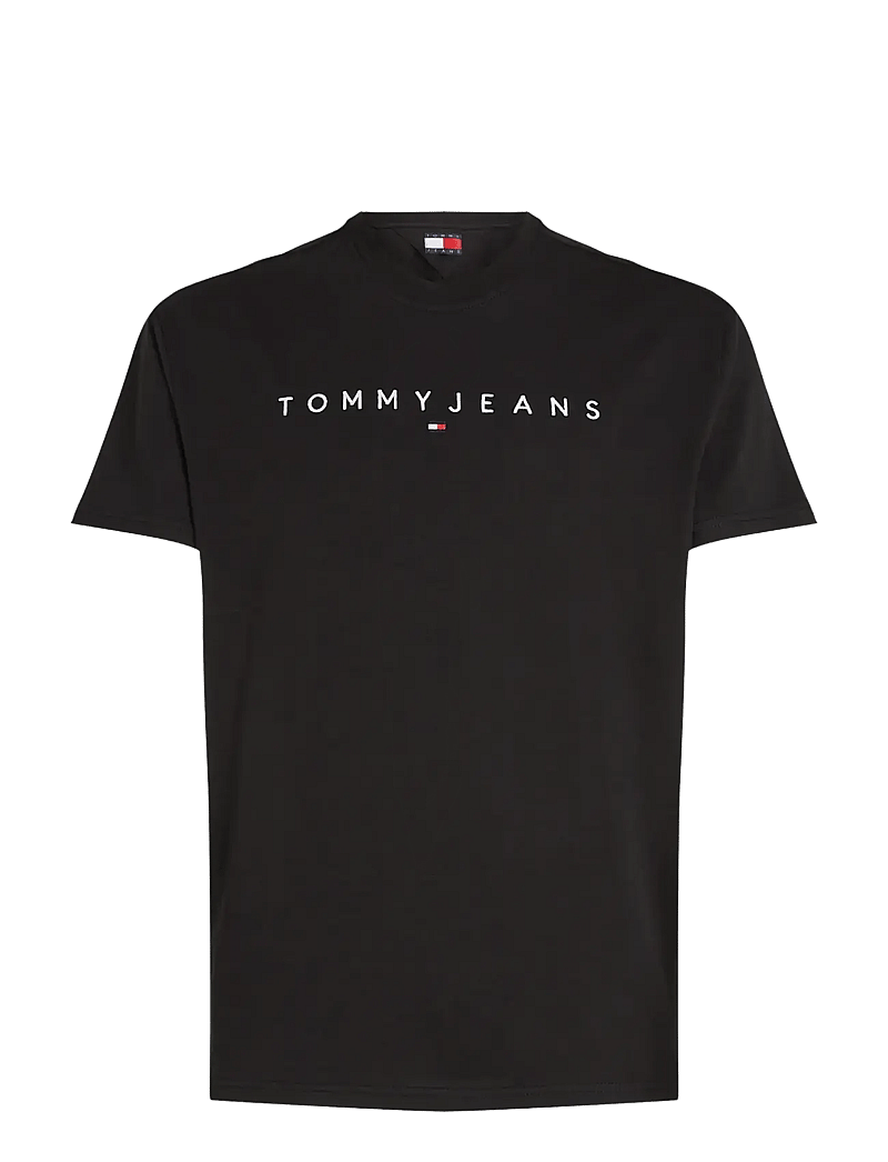 Tommy Jeans - TJM REG LINEAR LOGO TEE EXT - t-shirts à manches courtes - black - 1