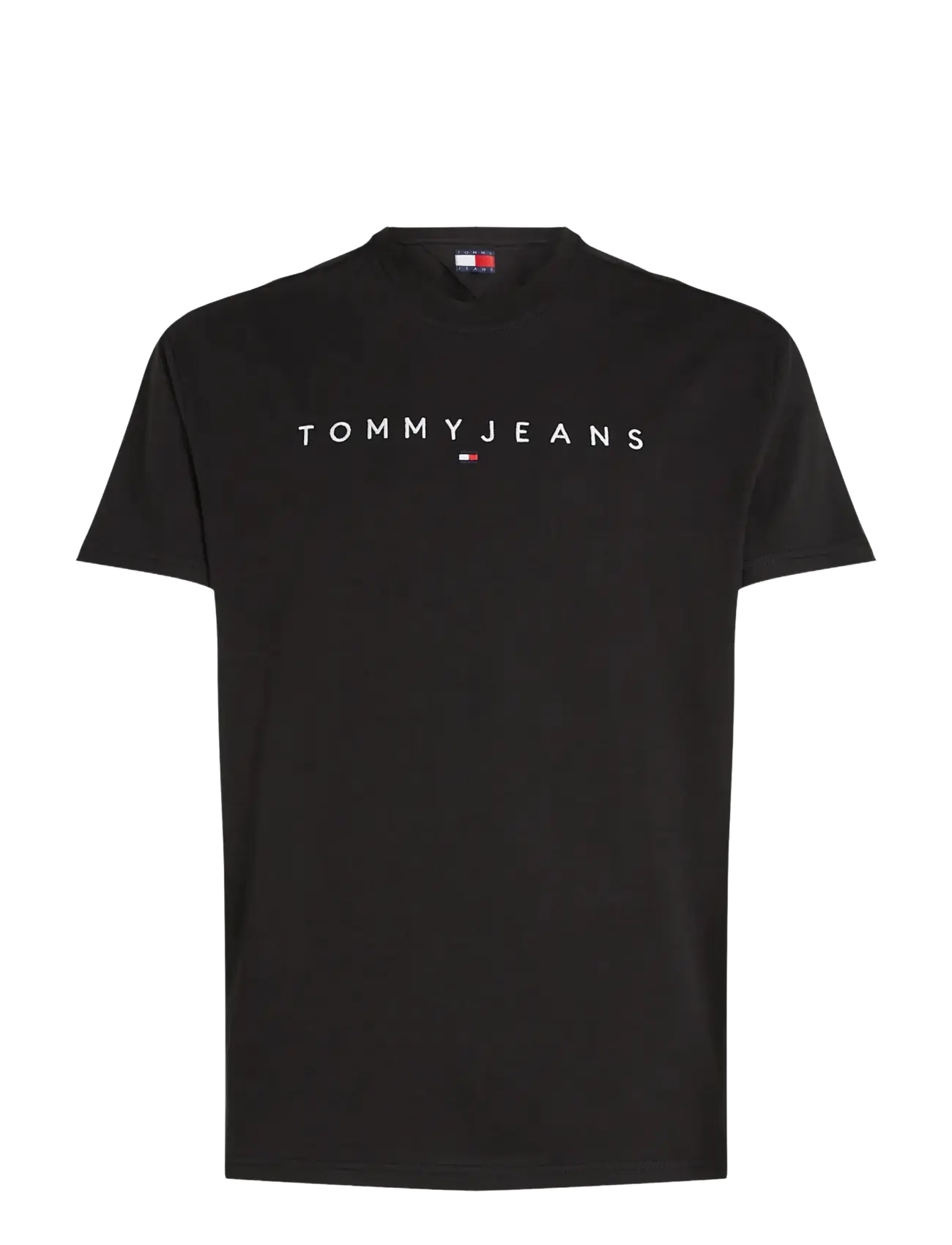Tommy Jeans - TJM REG LINEAR LOGO TEE EXT - lühikeste varrukatega t-särgid - black - 1